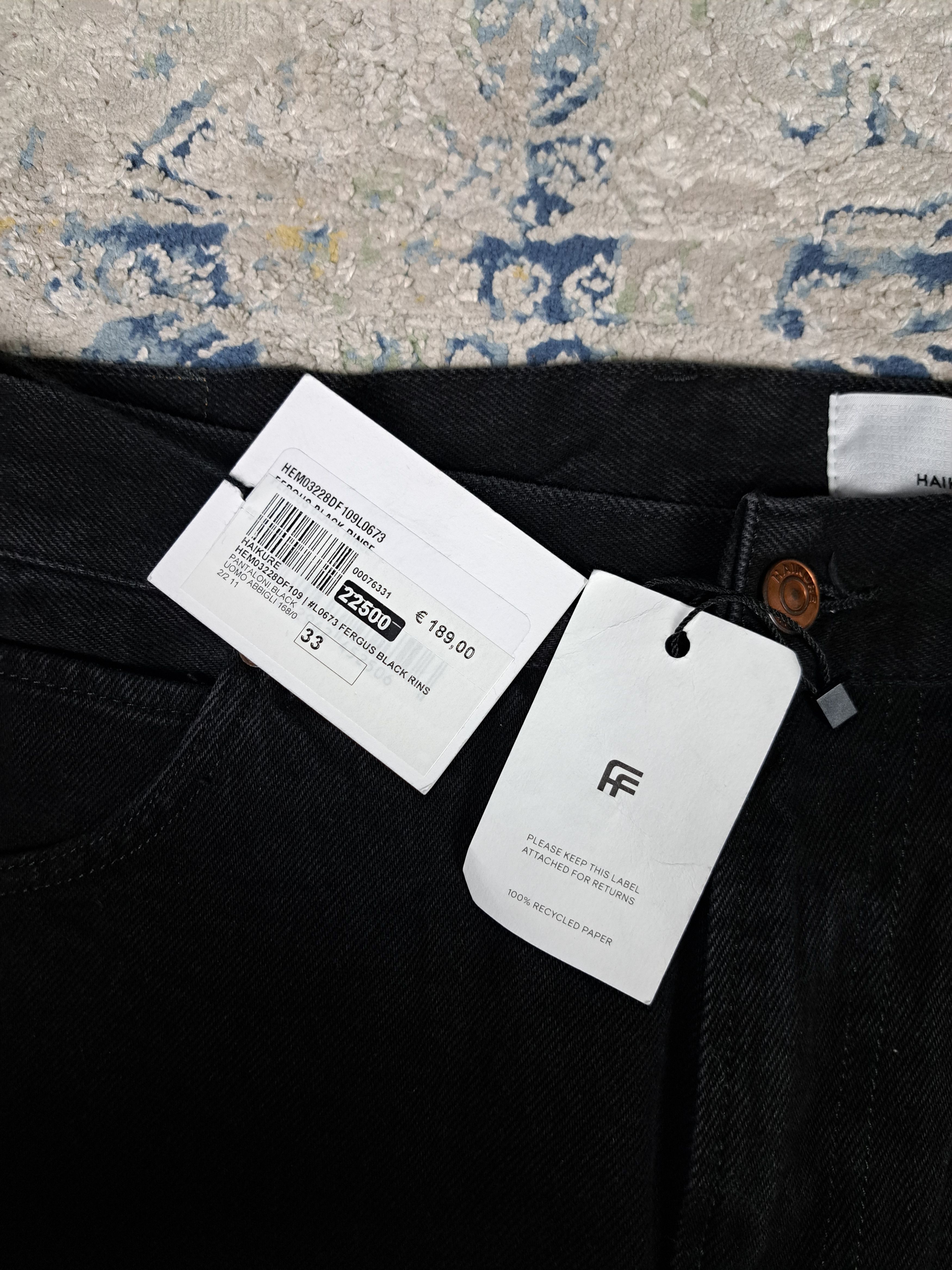 Haikure $220 RRP BNWT Haikure Fergus Black Rinse Wide Leg Denim Size US 33 - 10 Thumbnail