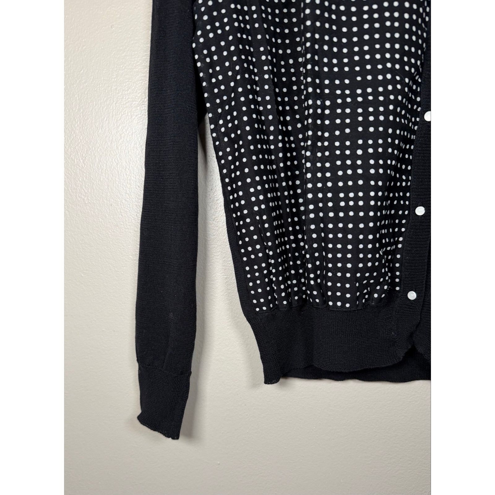 Japanese Brand Antipast Japan Polka Dot Sheer Back Cardigan size 1/S $690 Size S / US 4 / IT 40 - 12 Thumbnail