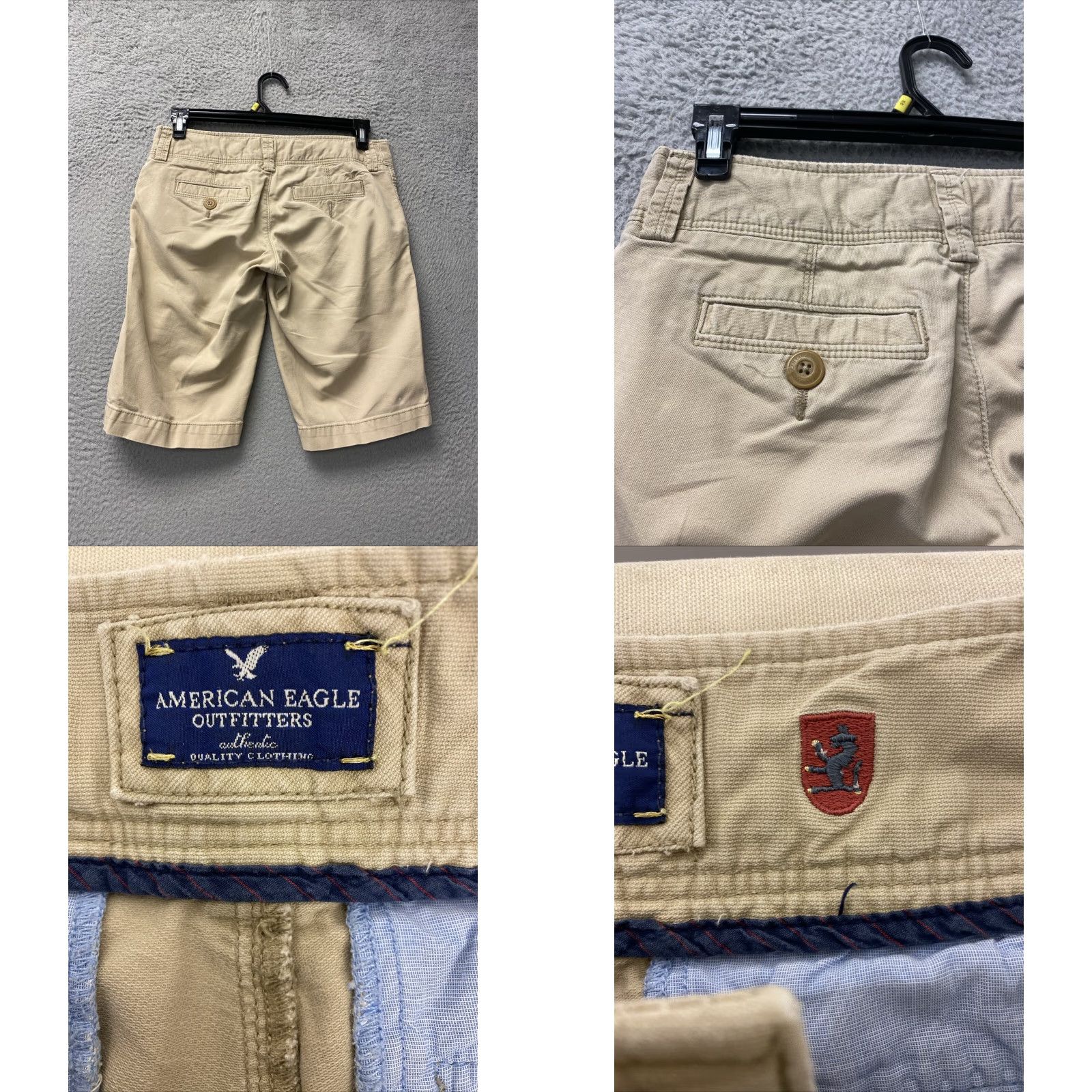American Eagle Outfitters AMERICAN EAGLE OUTLETTERS Women's Solid Jean Shorts Size 6 Beige Regular Size 28" / US 6 / IT 42 - 8 Thumbnail