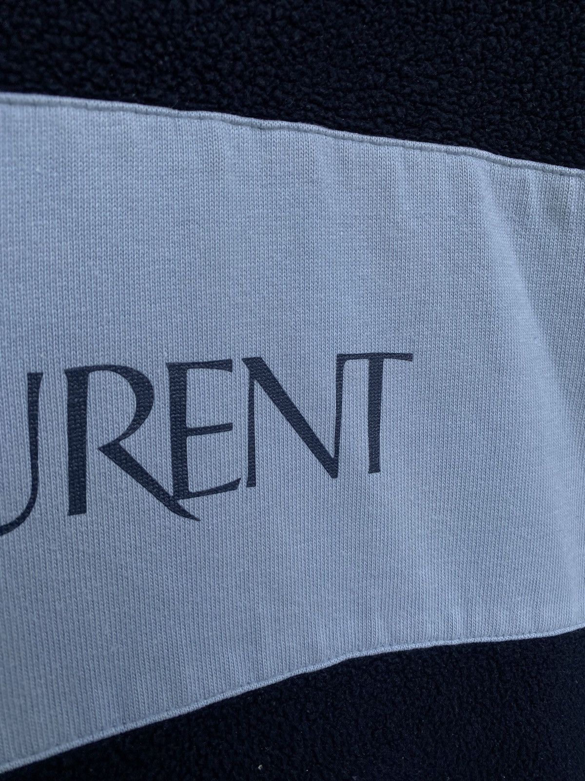 Yves Saint Laurent Fleece Big Logo YSL Sweatshirt 1/4 Zip YSL Sweater Size US XL / EU 56 / 4 - 10 Thumbnail