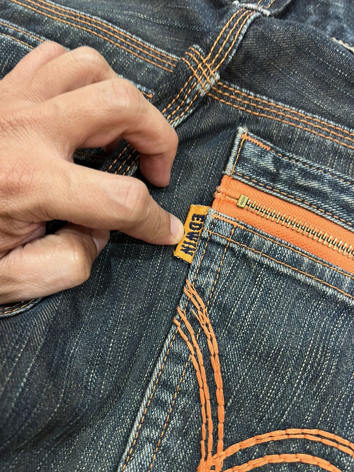 Edwin 💥Flare💥Vintage Edwin XV Exclusive Vintage Distress Jean Size US 32 / EU 48 - 13 Thumbnail