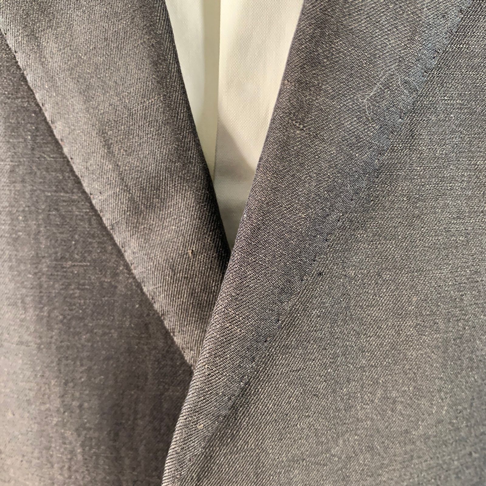 Ermenegildo Zegna ERMENEGILDO ZEGNA Regular Brown Silk Linen Twill Sport Coat Size 44R - 6 Thumbnail