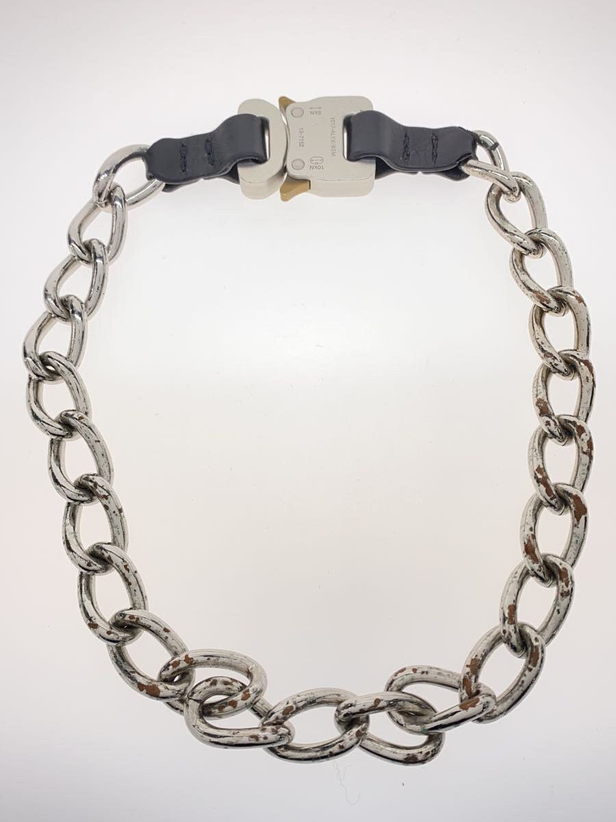 Distressed Painted Rollercoaster Buckle Chain Necklace