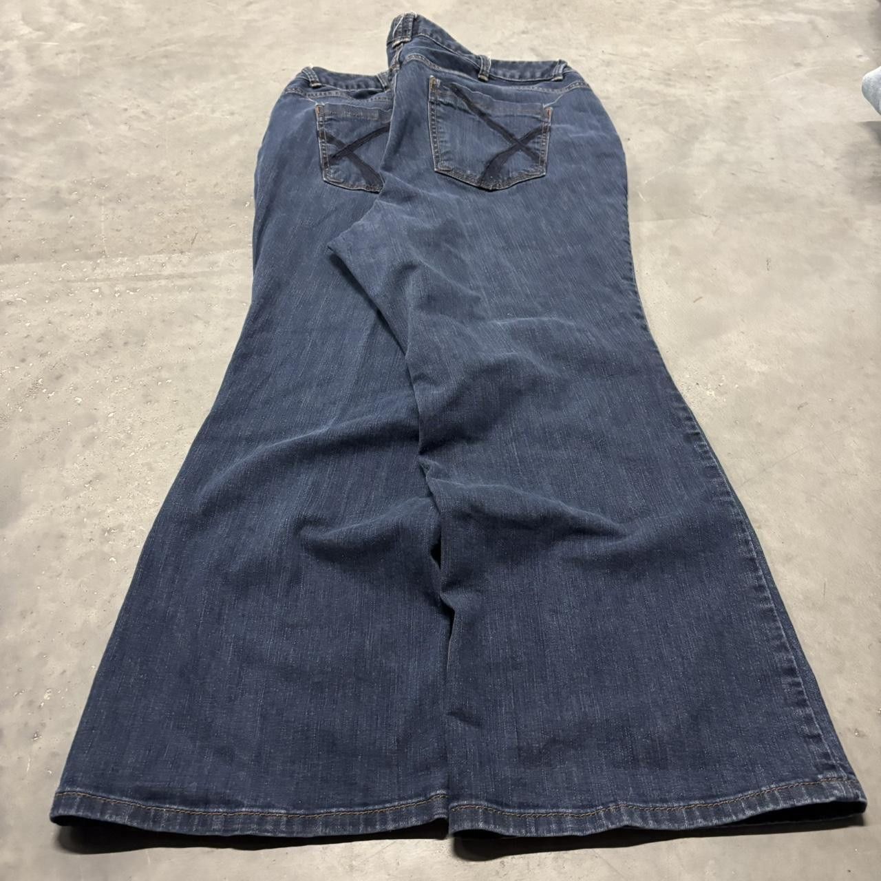 Japanese Brand × Vintage Crazy Vintage Y2K/2000s Baggy Dark Wash Skater Grunge Denim Jeans! Size US 38 / EU 54 - 4 Thumbnail