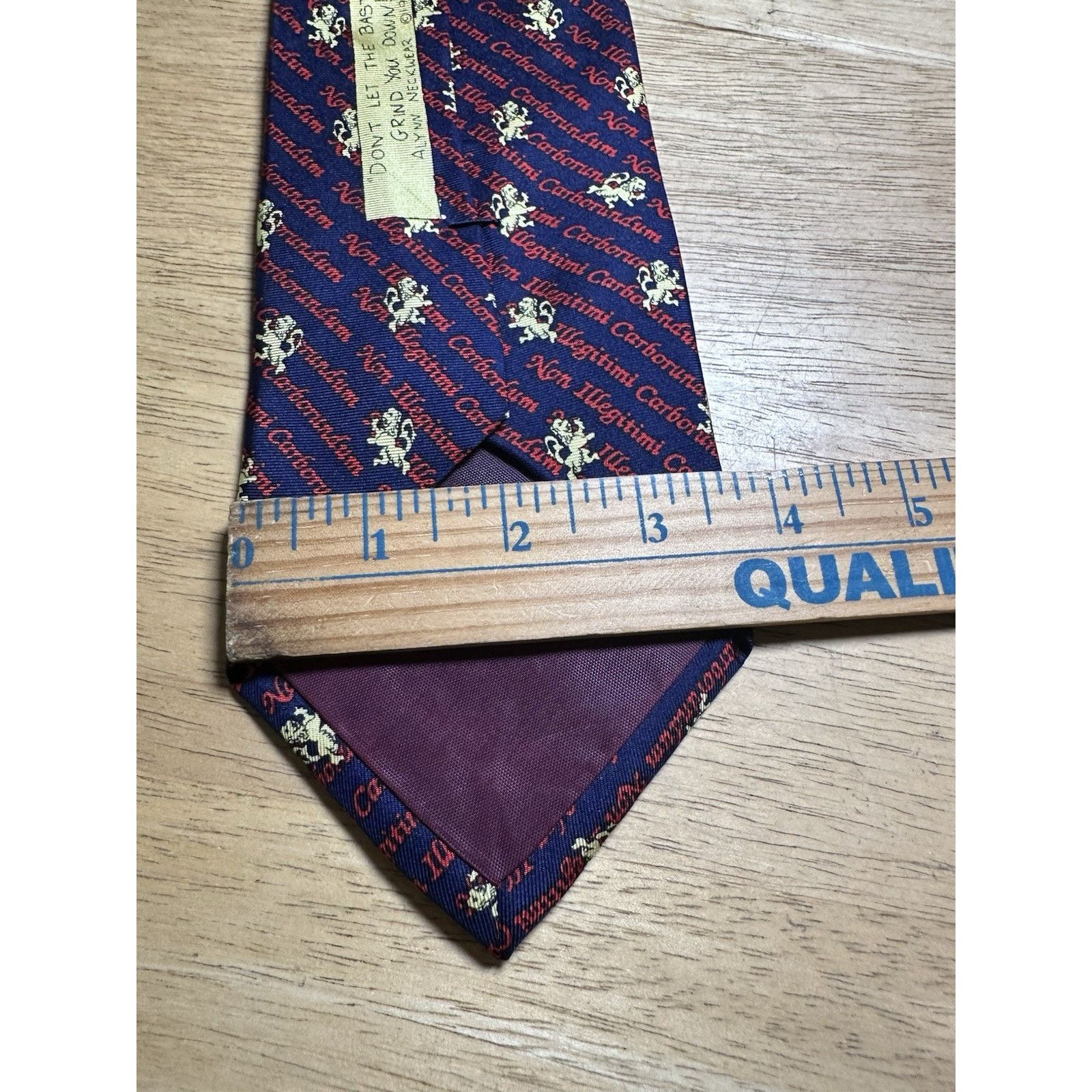 Other Alynn Neckwear Tie Dont Let the Bastards Grind You Down VTG Size ONE SIZE - 6 Thumbnail