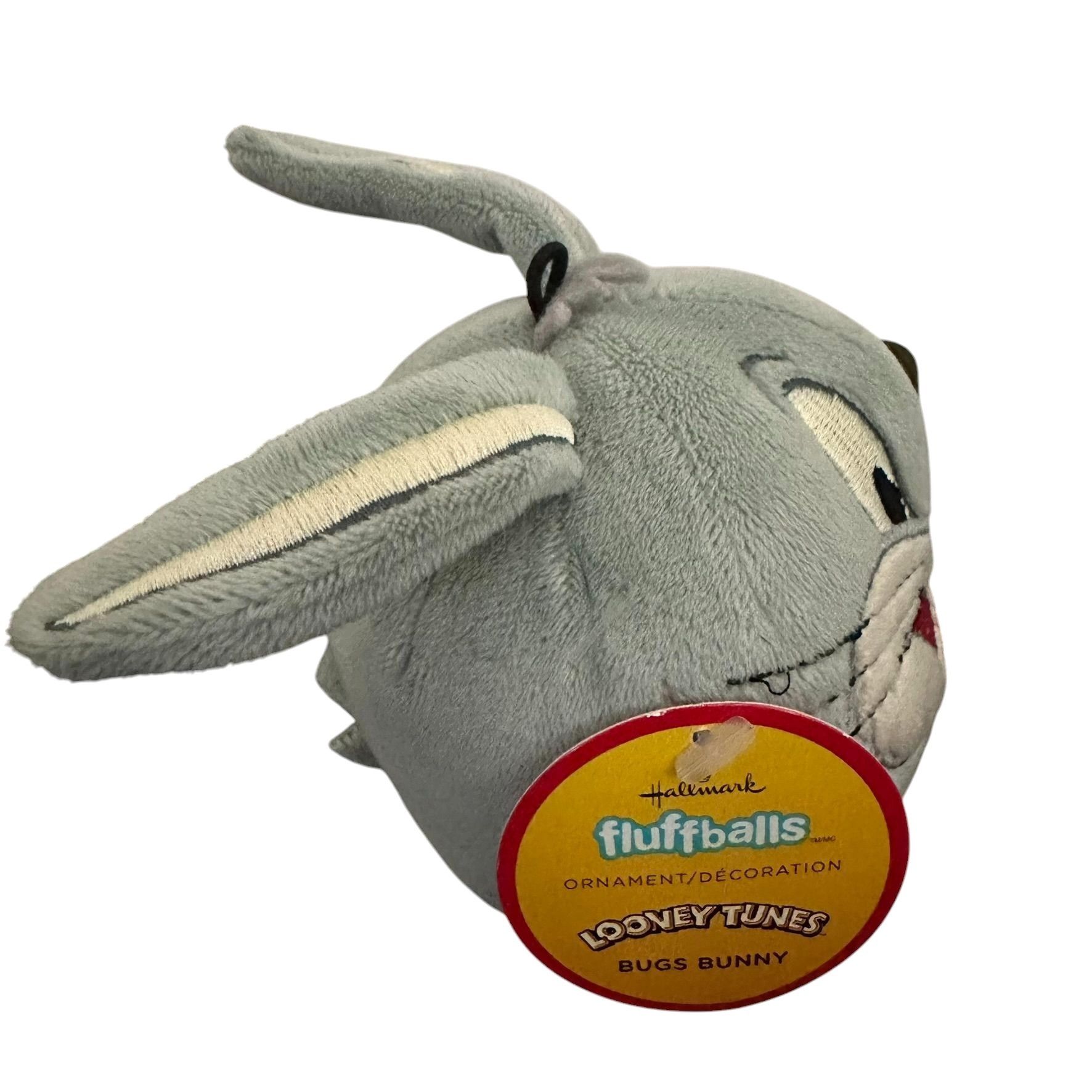 Warner Bros Bugs Bunny Plush Ornament Looney Tunes Hallmark Fluffballs N Size ONE SIZE - 2 Thumbnail