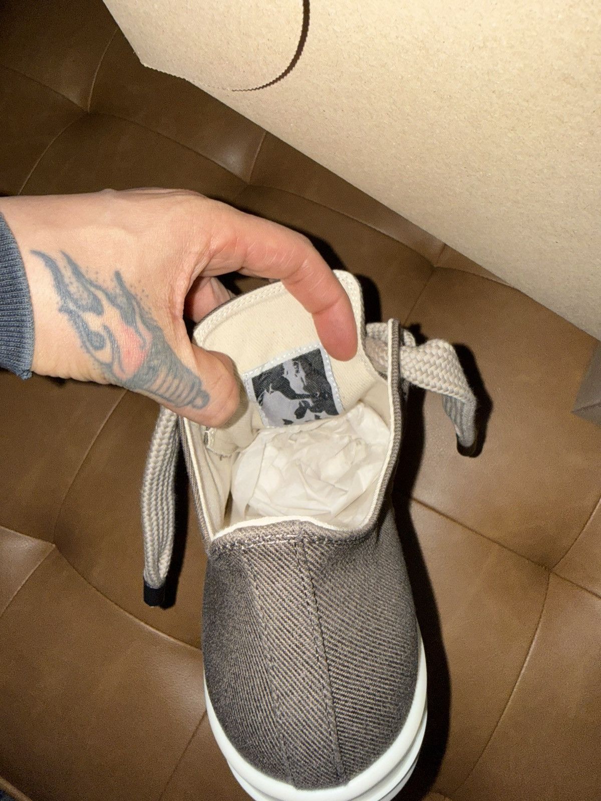 Rick Owens Drkshdw Rick owens 'dust' jumbo lace canvas sneakers Size US 9 / EU 42 - 10 Thumbnail