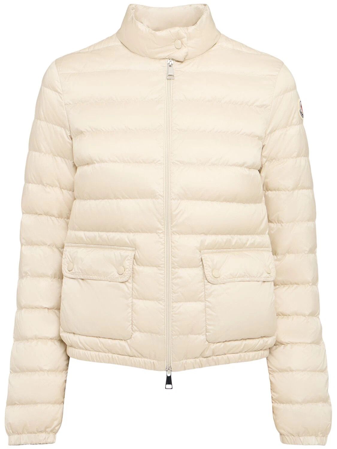 MONCLER Lans $1350 Women's Lt Beige Short Down Jkt New
