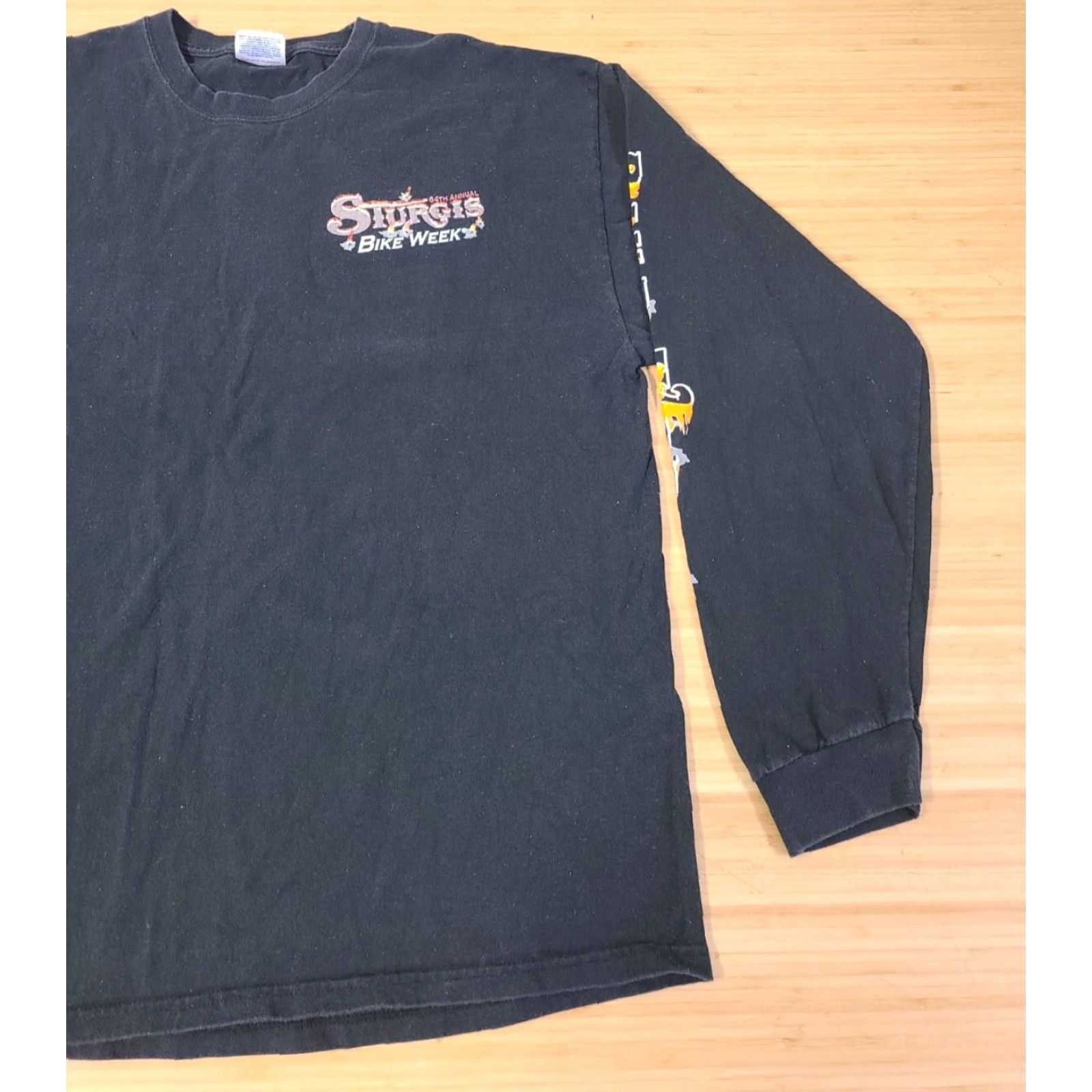 Hanes VINTAGE Hanes Sturgis Shirt Long Sleeve XL Black Skull Graphic 2004 Bike Week Unisex Adults Men Women Shirt Size US XL / EU 56 / 4 - 2 Thumbnail