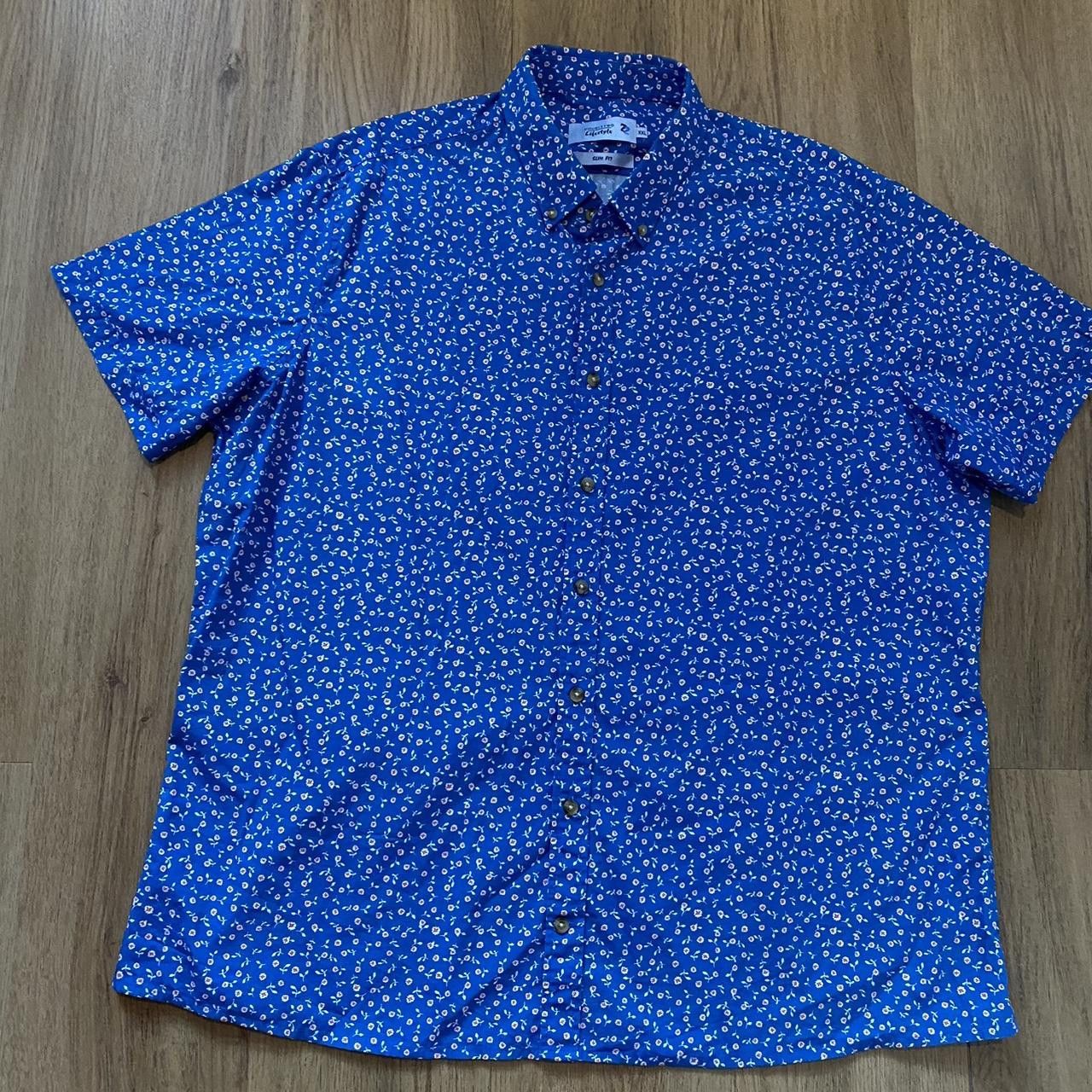 Other Blue floral button-up shirt #floralshirt Vintage y2k Size US XXL / EU 58 / 5 - 1 Thumbnail