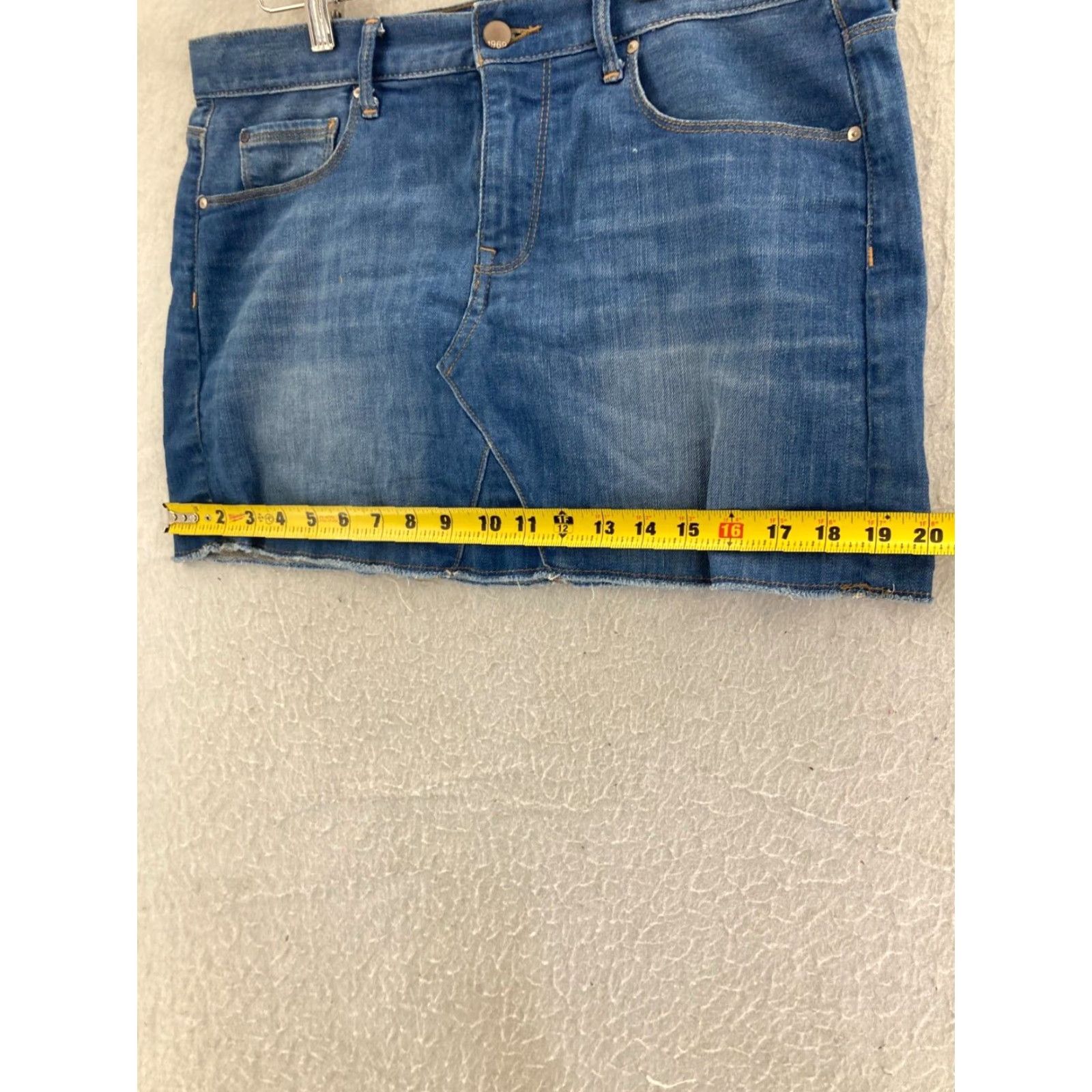 Gap Gap Jean Skirt Casual Mini Womens 29/R Raw Hem Blue Denim American Size 29" - 3 Thumbnail