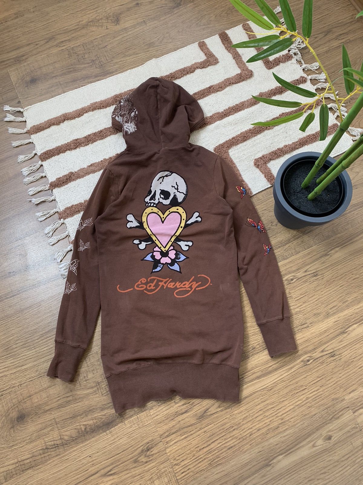 Ed Hardy VINTAGE ED HARDY JAPANESE STYLE 2000s LONG HOODIE Size M / US 6-8 / IT 42-44 - 1 Thumbnail