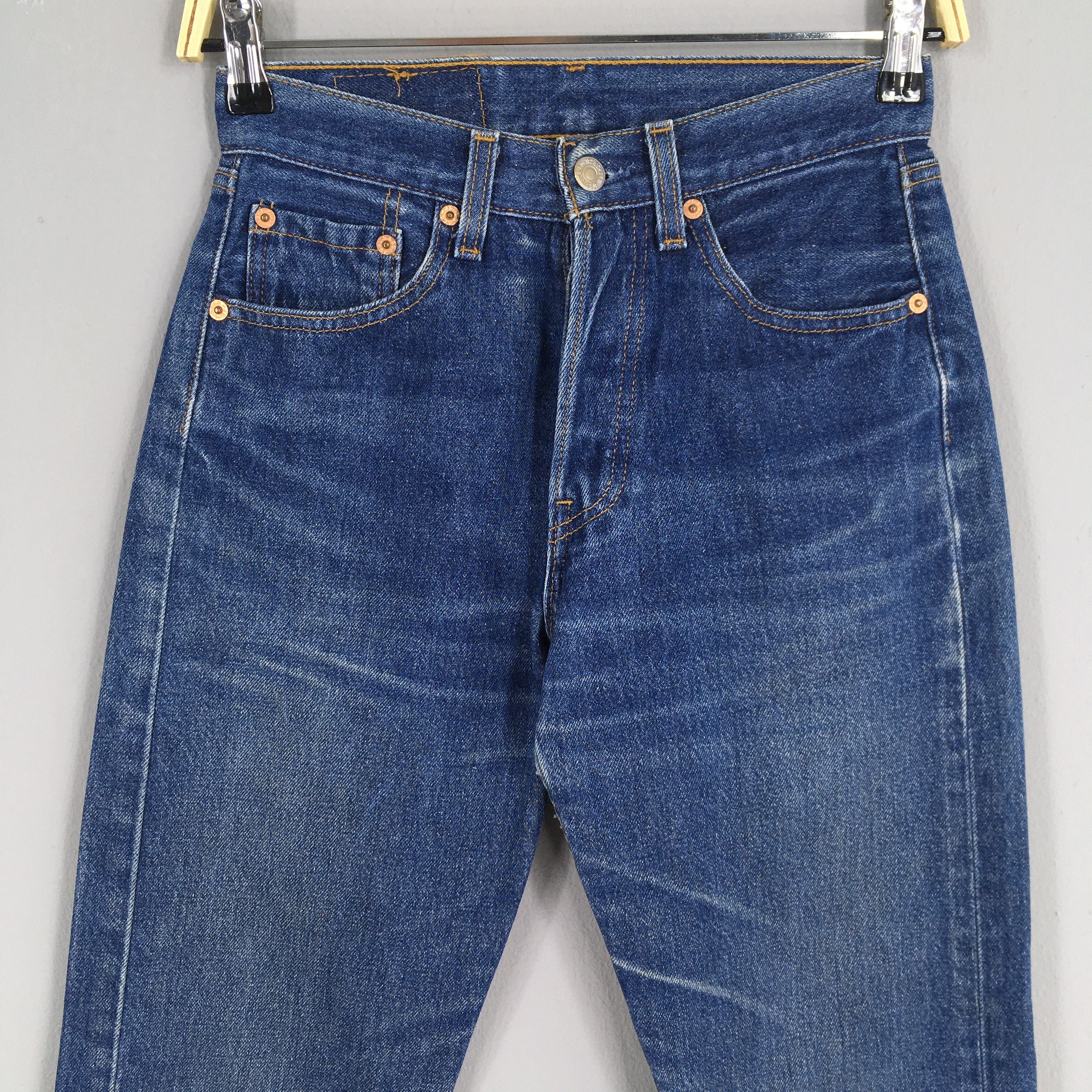 Levi's Size 24x27 Vintage 80s Levi's 501 Faded Blue Jeans S839 Size 24" / US 00 / IT 34 - 2 Thumbnail