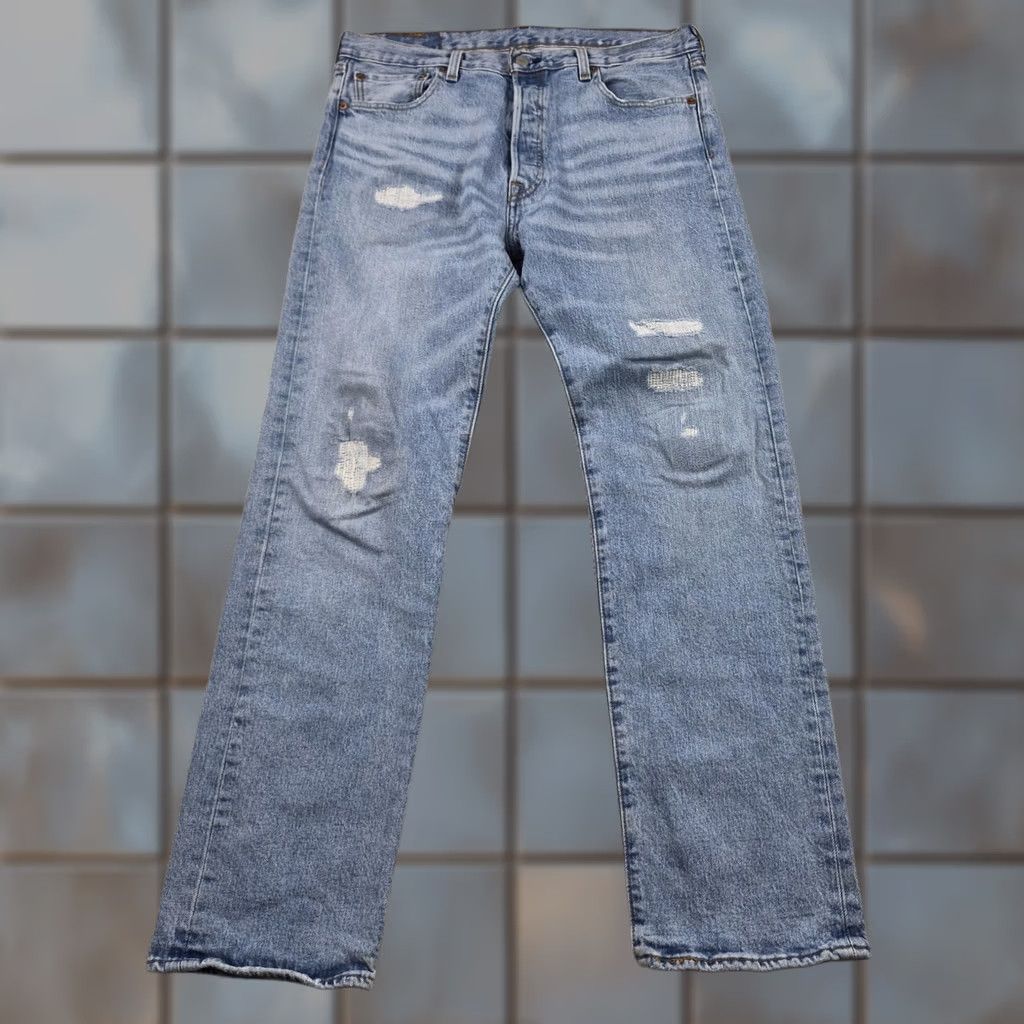 Bape × Levi's Levi's X BAPE 501 '93 Core Camo Blue Jeans 34W 32L
