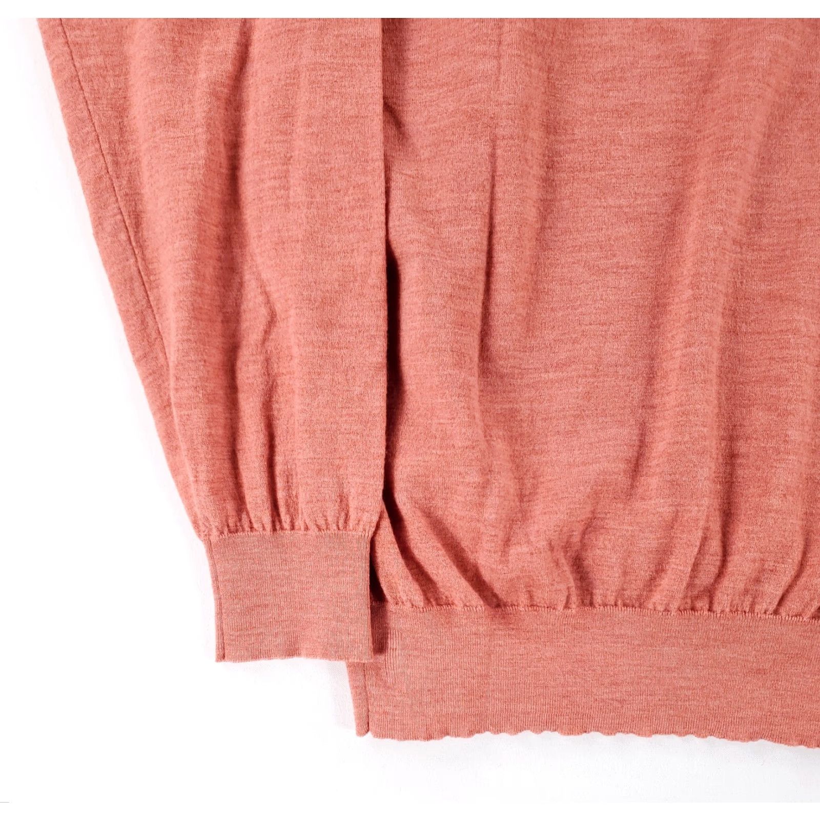 Peter Millar Peter Millar Performance Merino Quarter Zip Excursionist Flex Salmon Mens L Sweater Pullover Shirt Size US L / EU 52-54 / 3 - 2 Thumbnail