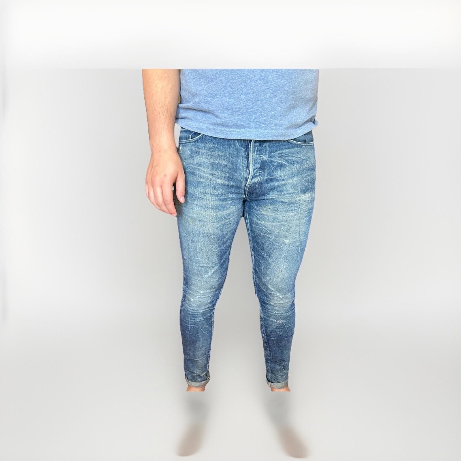 John Elliott John Elliott Men Japan Skinny Fit Jeans 30 Blue Distressed Size US 30 / EU 46 - 3 Thumbnail