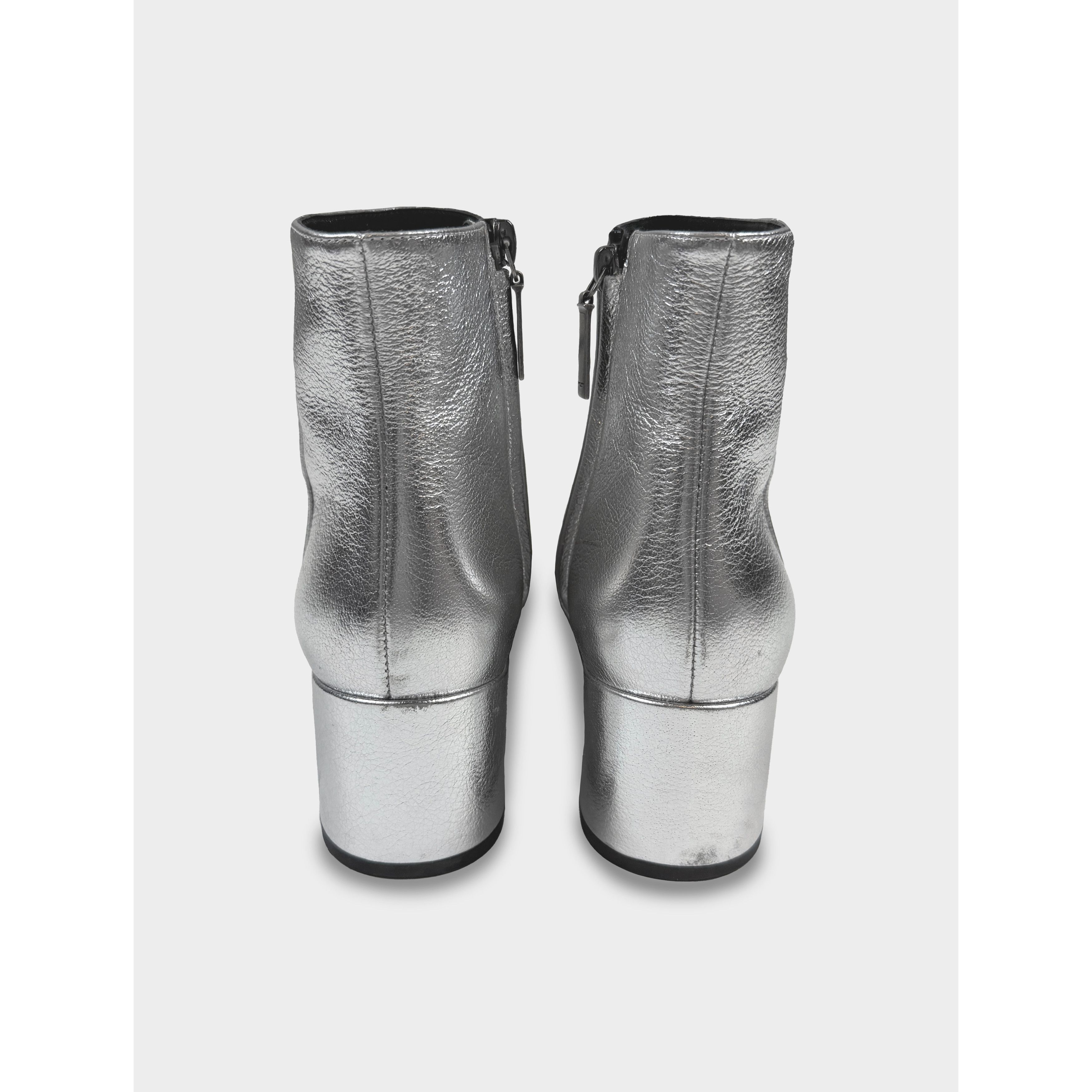 Saint Laurent Paris Saint Laurent metallic ankle boots Size US 7.5 / IT 37.5 - 4 Thumbnail