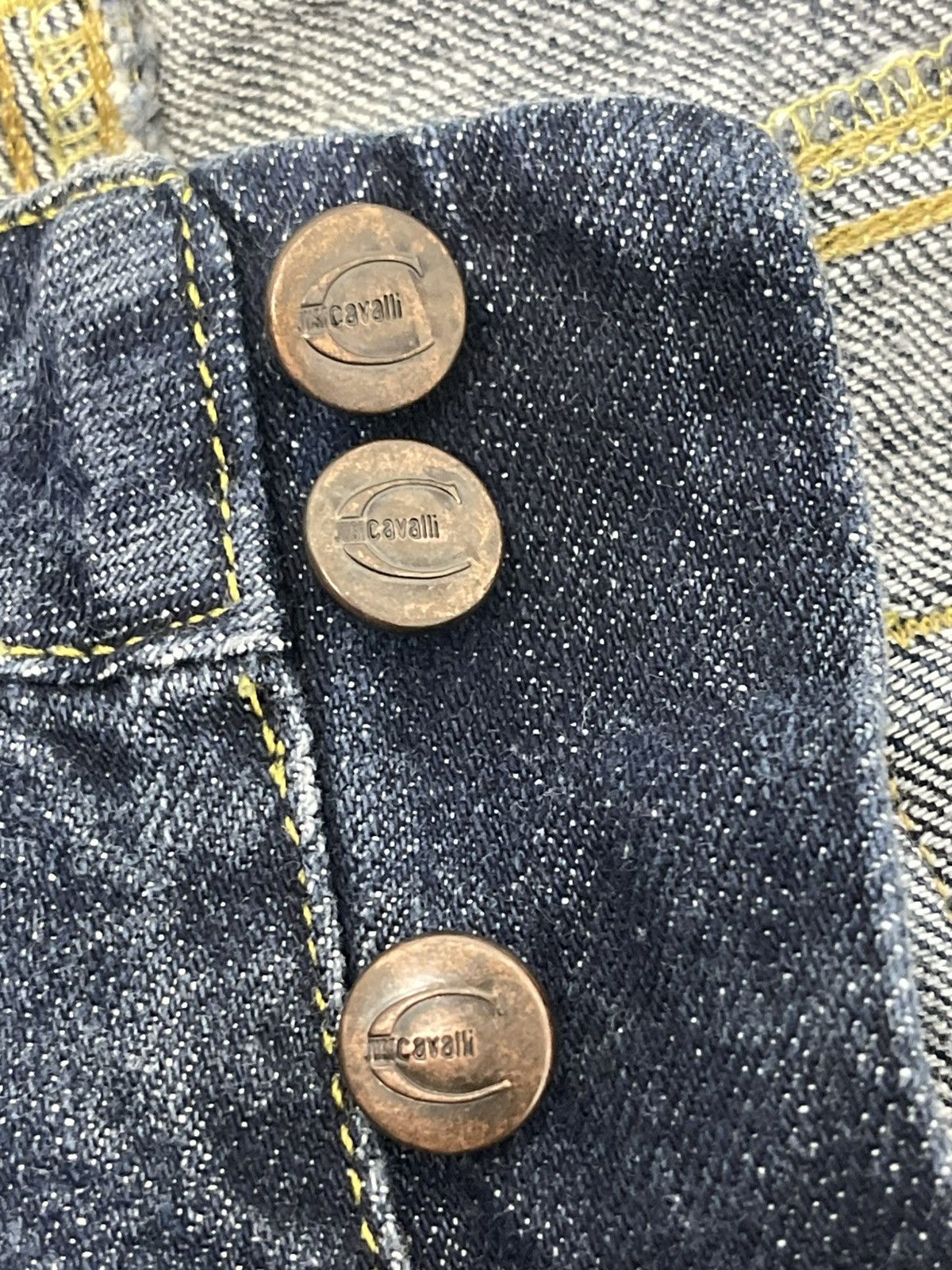 Roberto Cavalli Wide Jeans Just Cavalli Chrome Heart Dior Erd cdg Amiri 2🟦9 Size US 35 - 16 Thumbnail