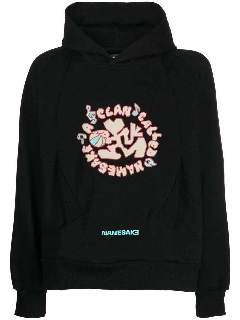 image of Namesake O1Mle0424 Joey Logo-Patch Hoodie In Black, Men's (Size Medium)