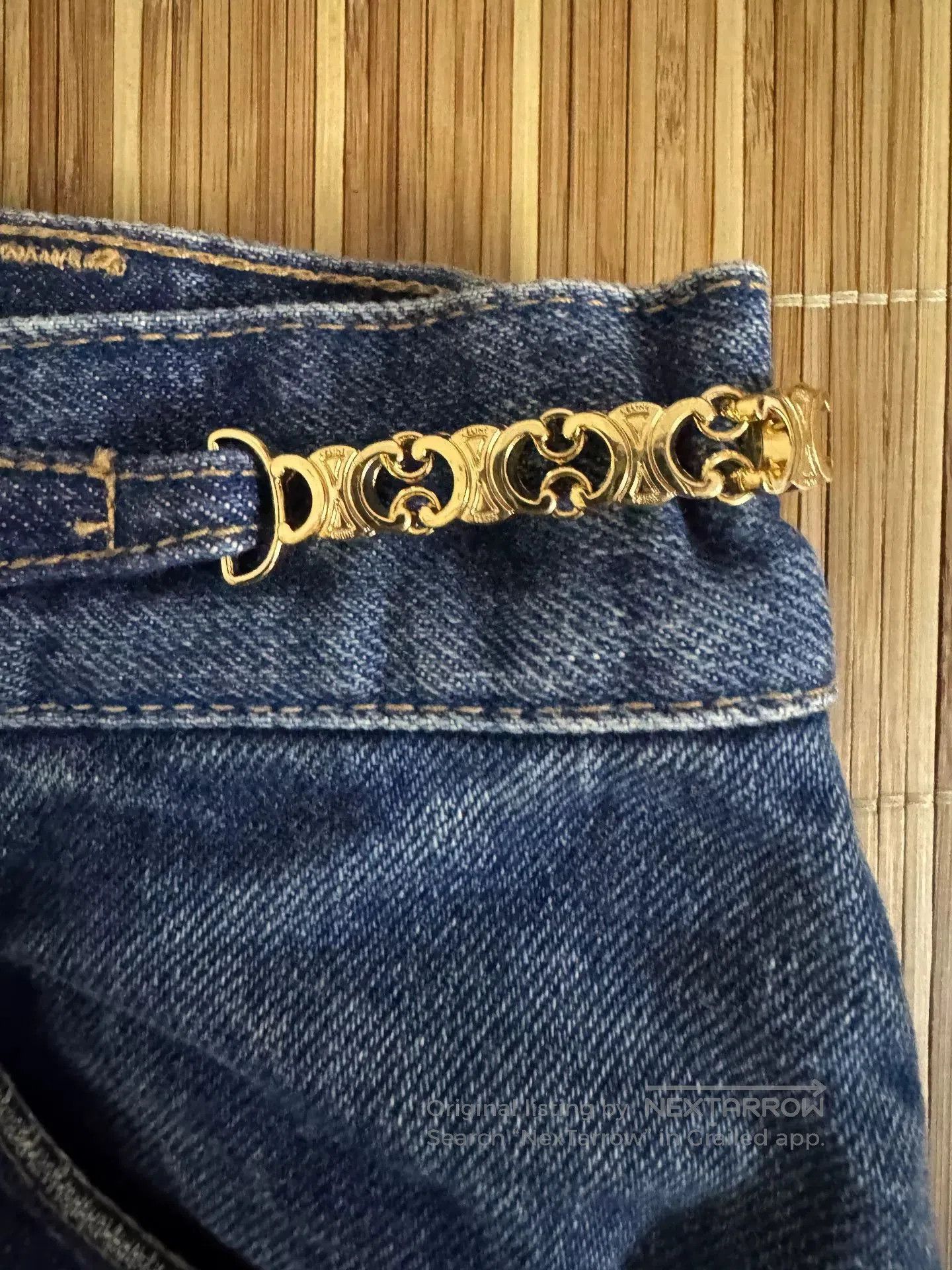 Celine celine denim mini skirt with waist size 26. Size 26" / US 2 / IT 38 - 4 Thumbnail