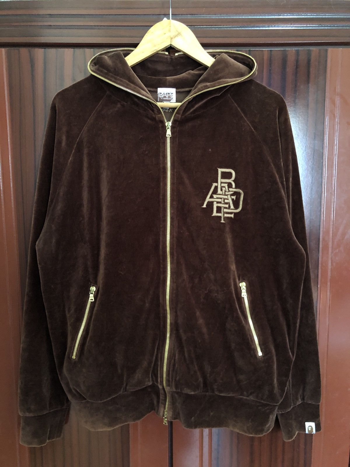Bape Vintage 2005 BAPE Velour Velvet Full Zip Hoodie Size US M / EU 48-50 / 2 - 1 Thumbnail