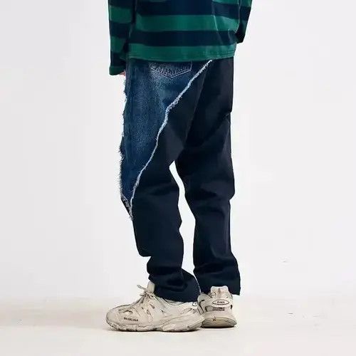 Other 20SS Indigo Union Japan Navy Patchwork Denim Pants Size US 32 / EU 48 - 4 Thumbnail