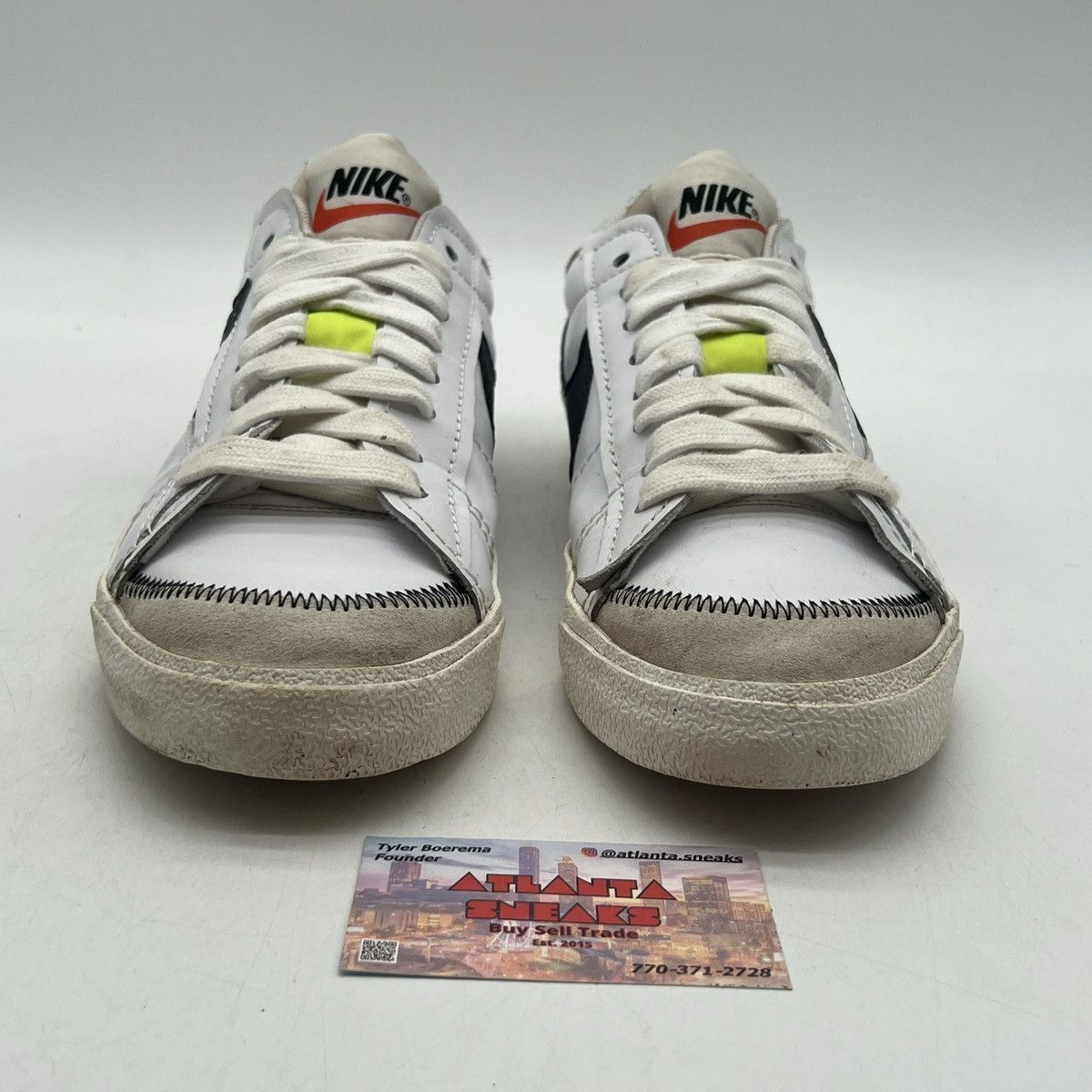 Nike Blazer low 77 jumbo white black Size US 12 / EU 45 - 2 Thumbnail