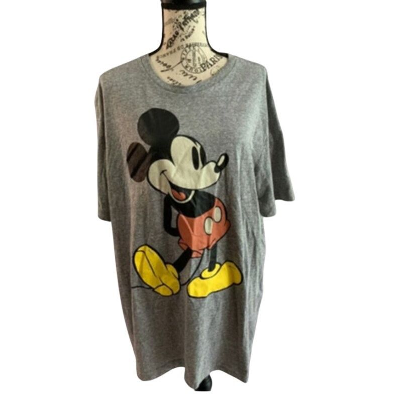 Disney Disney Men's Size XL T-Shirt Mickey Mouse Gray Classic Size US XL / EU 56 / 4 - 1 Thumbnail