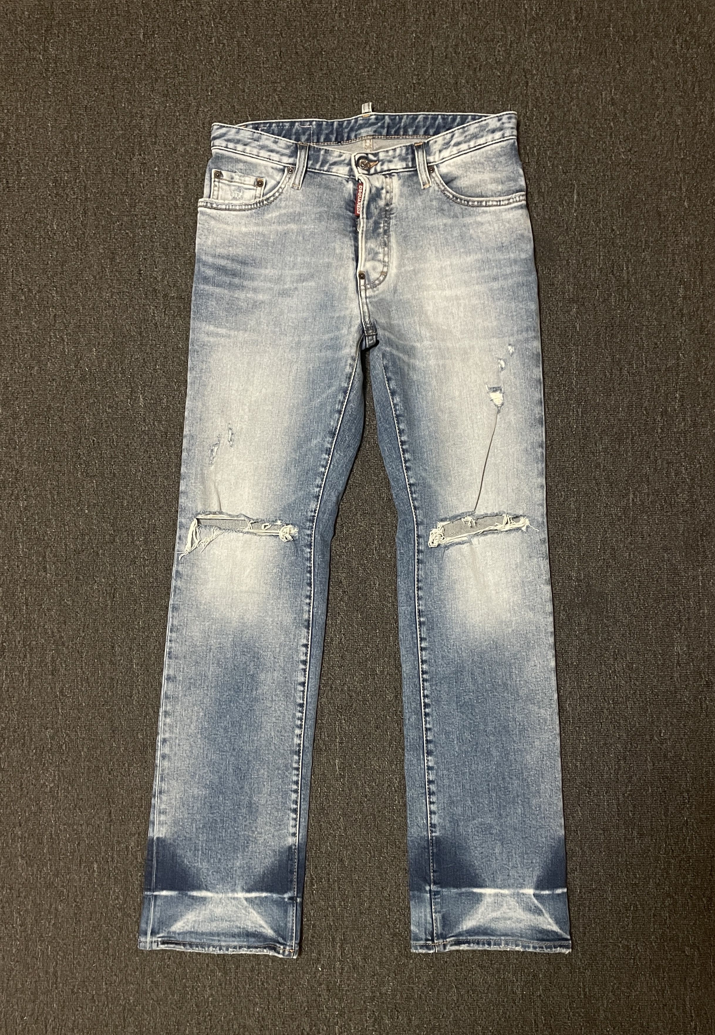 Dsquared2 Dsquared2 Mens Double Knee Destroyed flared Jeans Size 44/30 Size US 28 / EU 44 - 3 Thumbnail