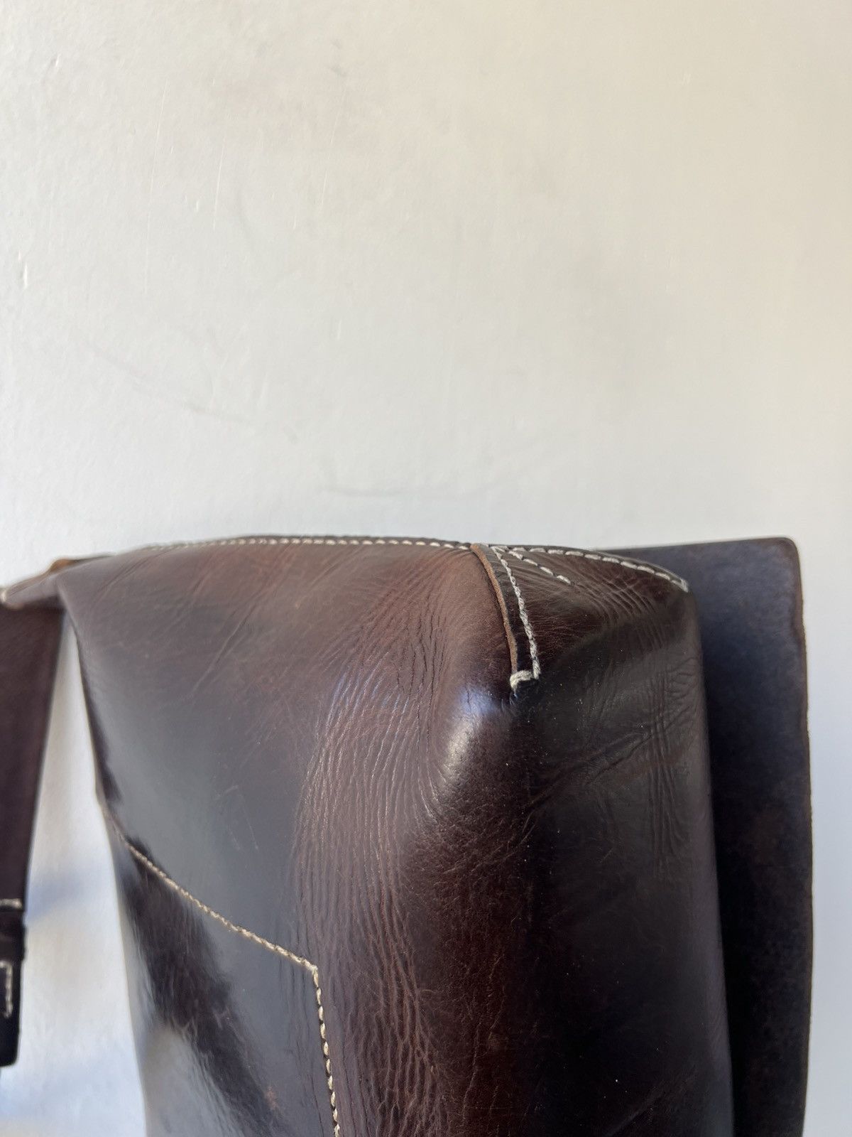 Leather Genten Japan Patina Solid Leather Messenger Bag Size ONE SIZE - 19 Thumbnail