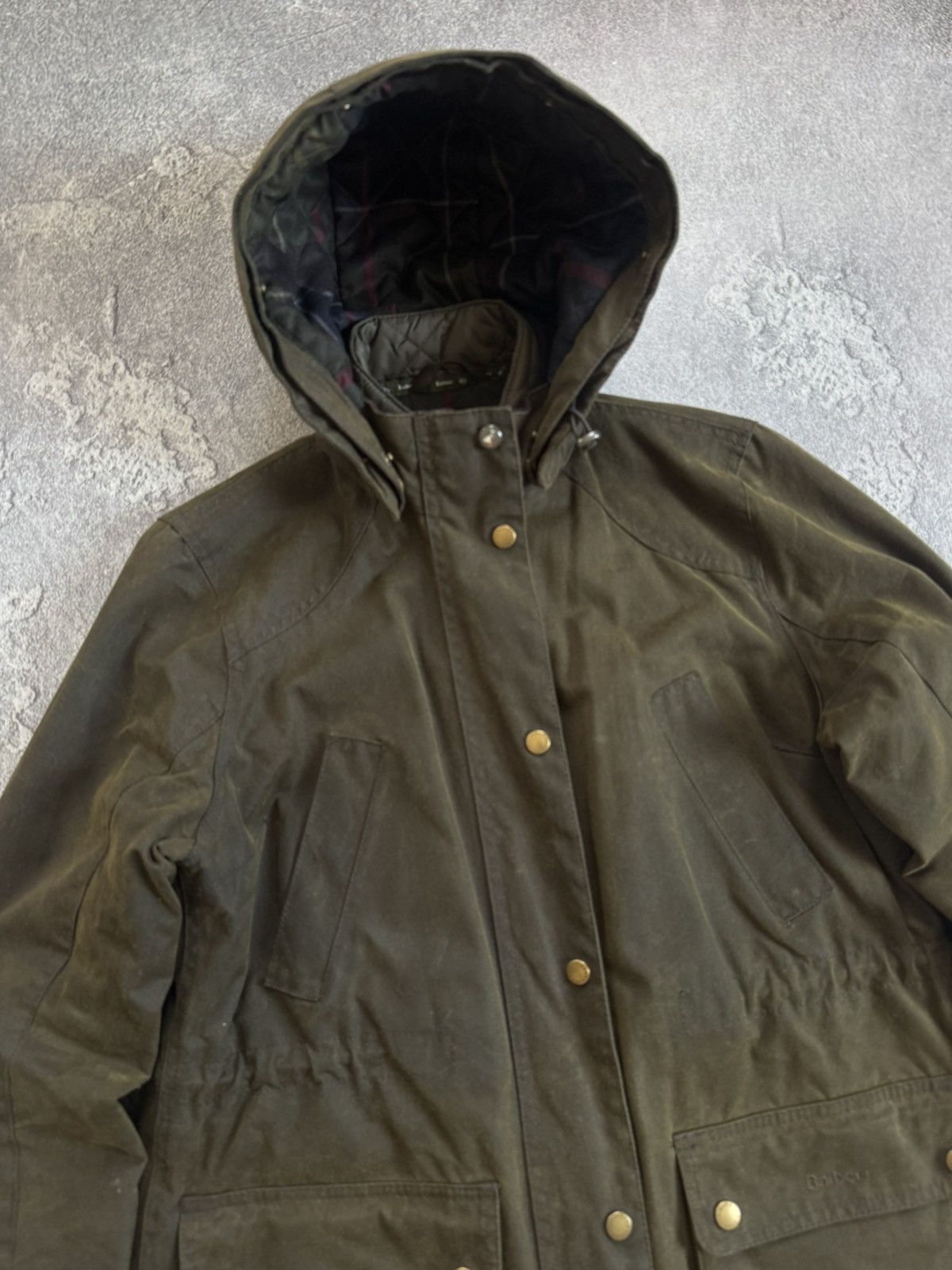 Barbour Barbour UK14/US10/EUR40 thrunton wax jacket waxed coat parka Size L / US 10 / IT 46 - 15 Thumbnail