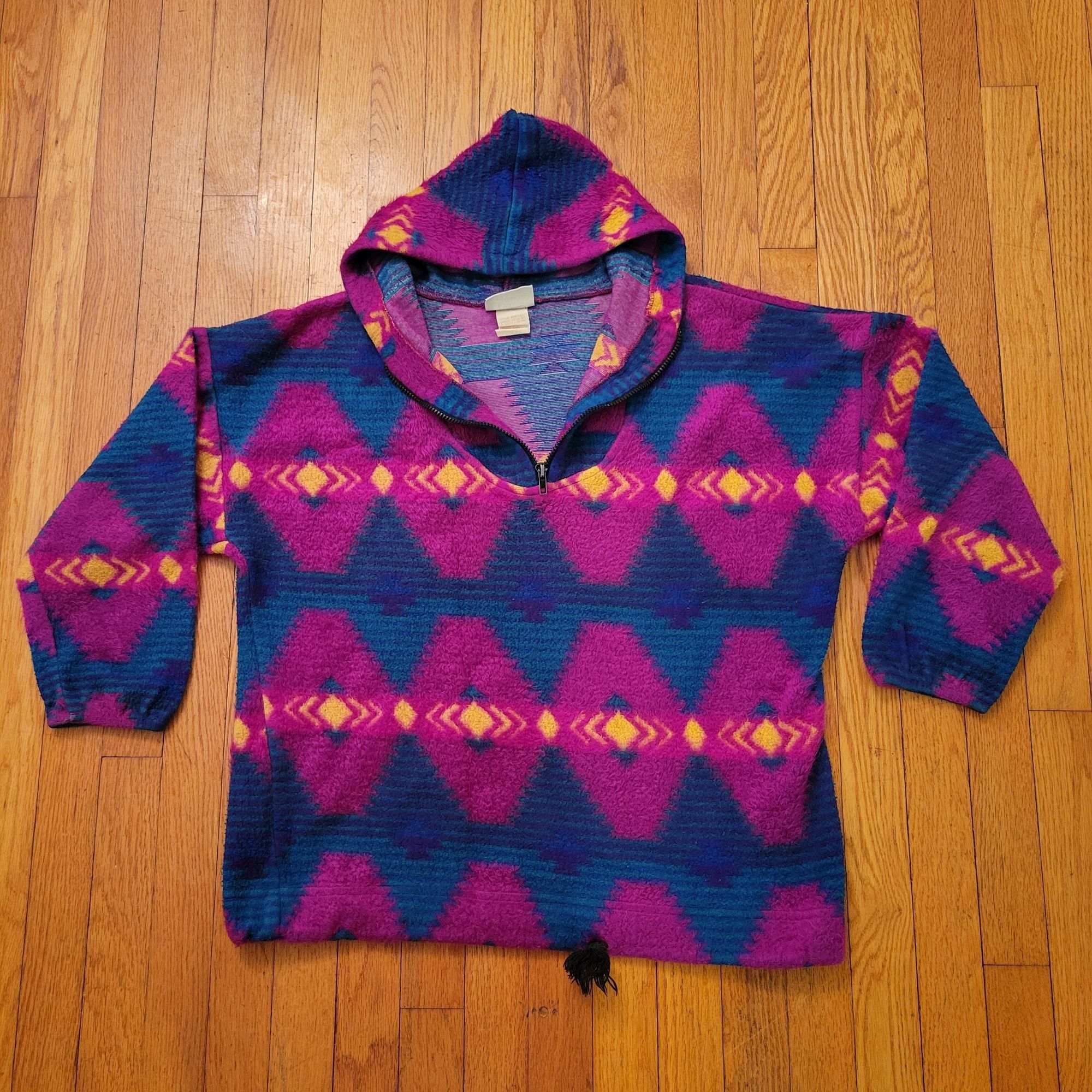 Vintage Jeans Wear Vintage M Southwestern Baja Hoodie Geometric Prin Size M / US 6-8 / IT 42-44 - 1 Thumbnail