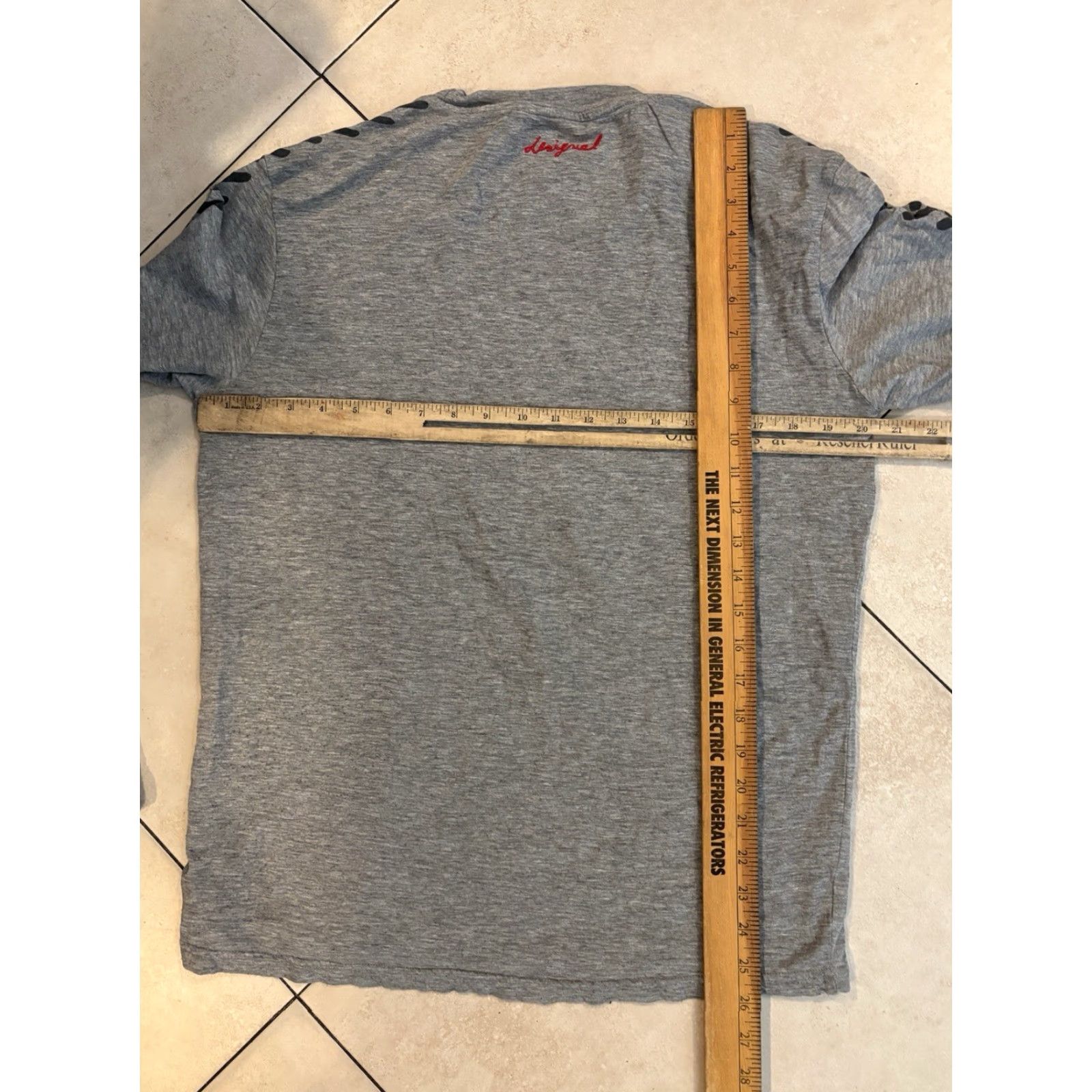 Desigual Desigual Shirt Mens L Gray Graphic Long Sleeve Y2K Print Cotton Size US L / EU 52-54 / 3 - 6 Thumbnail