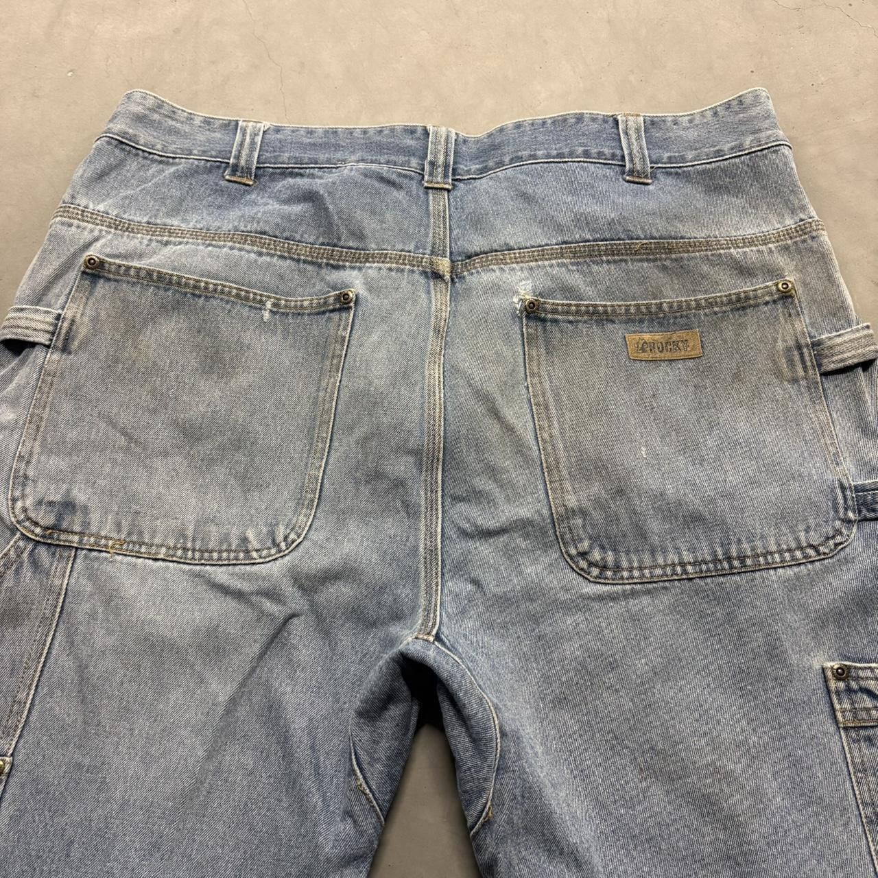 Vintage Crazy Vintage Y2K/2000s Baggy Workwear Carpenter Style Skater Medium Wash Denim Jeans! Size US 42 / EU 58 - 7 Thumbnail