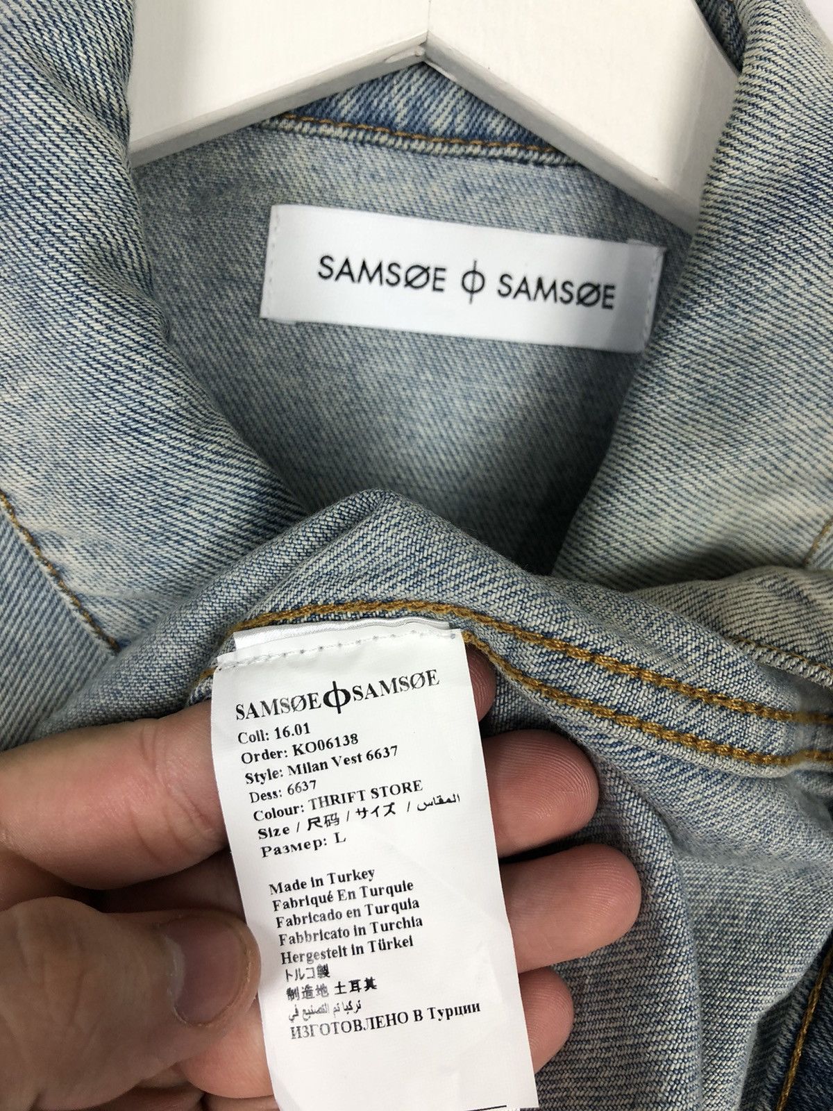 Samsoe Samsoe Samsoe Samsoe Denim Vest Jacket Blue size L Size US L / EU 52-54 / 3 - 8 Thumbnail