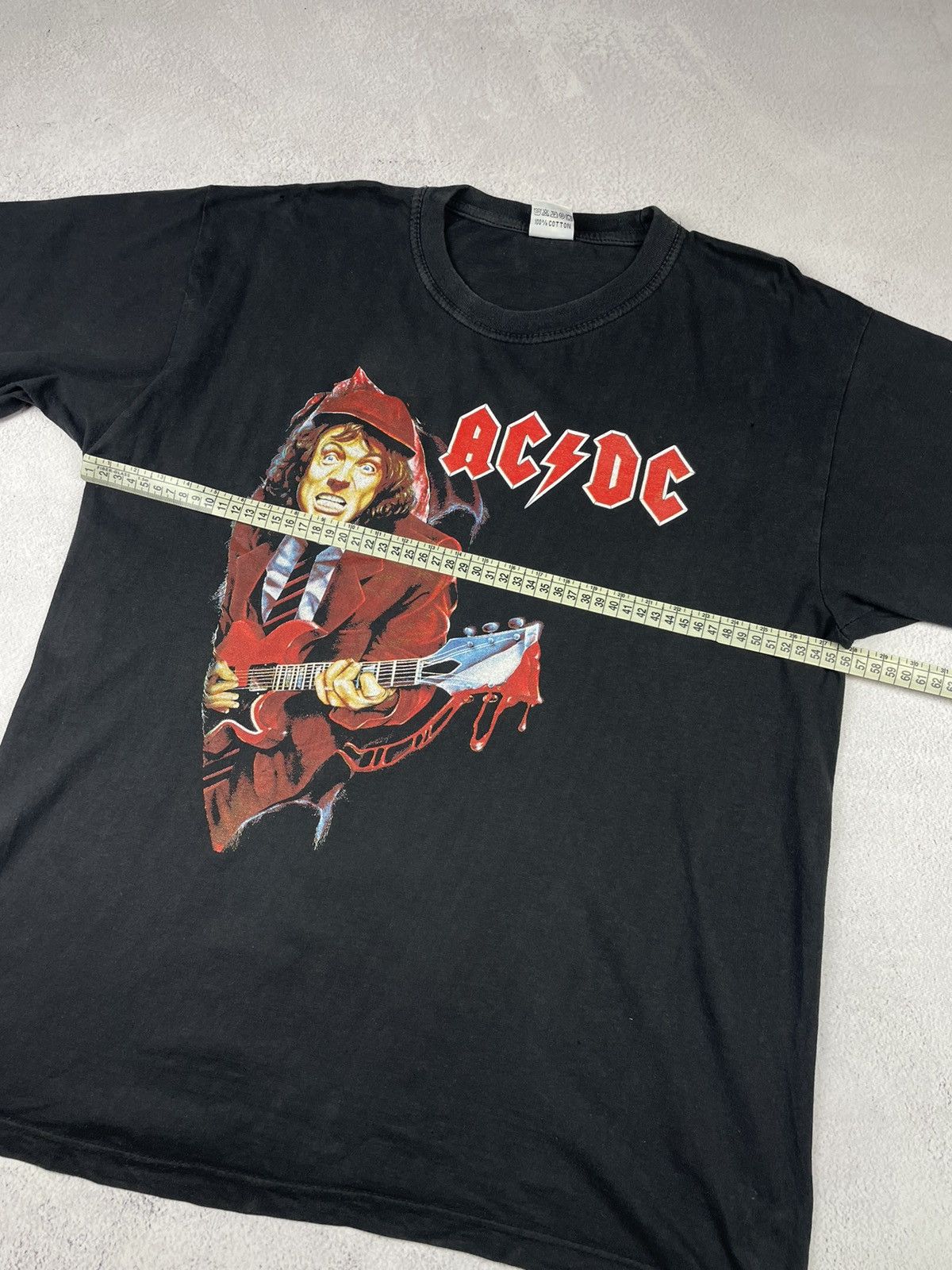 AC/DC Vintage Rare AC/DC Angus Young T-Shirt Top Tag Rock Band Size US XXL / EU 58 / 5 - 16 Thumbnail