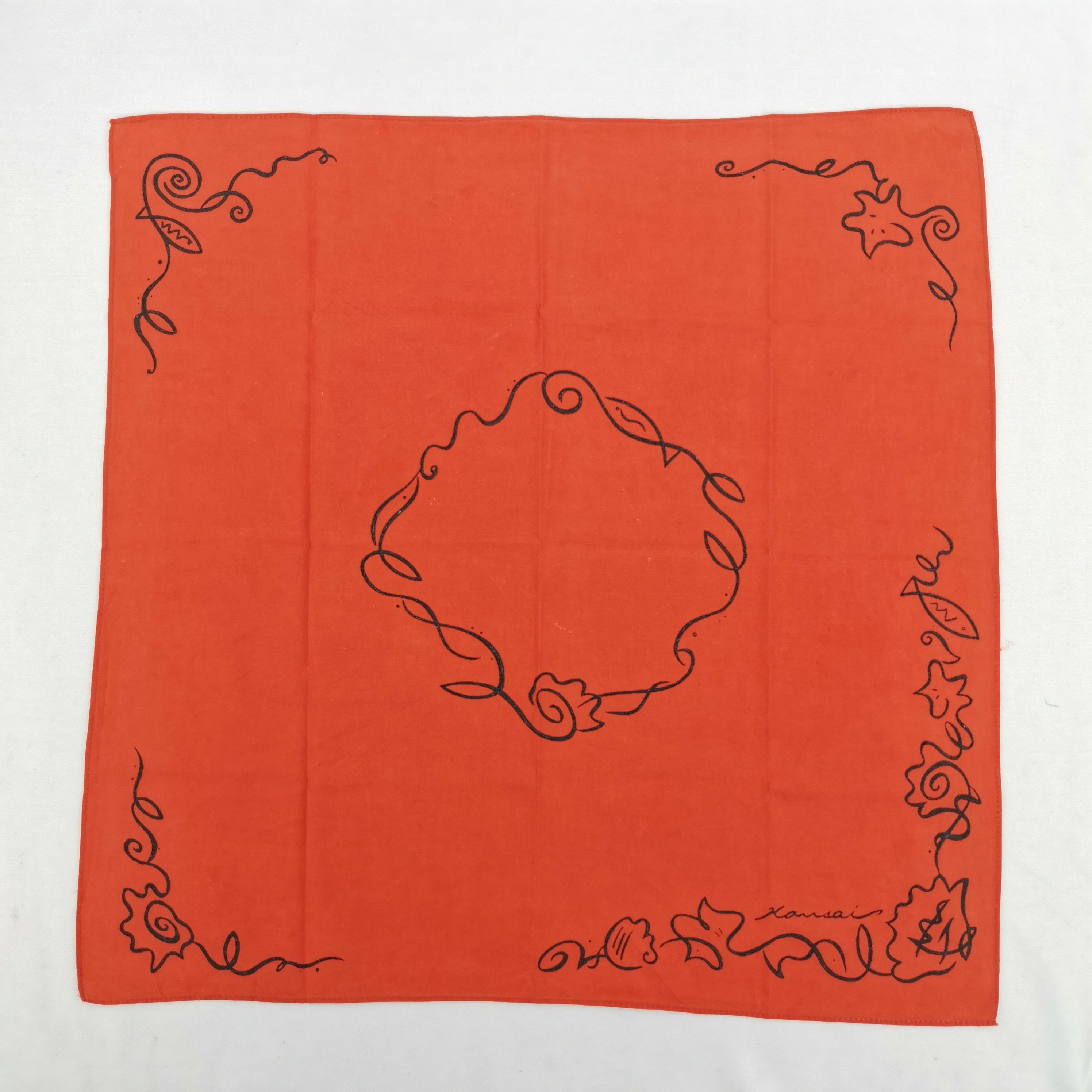Kansai Yamamoto Vintage Kansai Handkerchief Neckerchief Bandana Size ONE SIZE - 1 Thumbnail