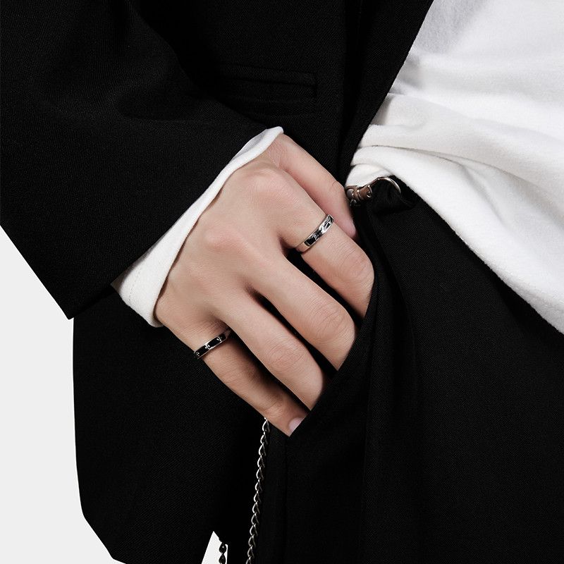 Jewelry Dark Jewelry Rings Open Size Chrome Ring (Size 7-13) Size ONE SIZE - 1 Thumbnail