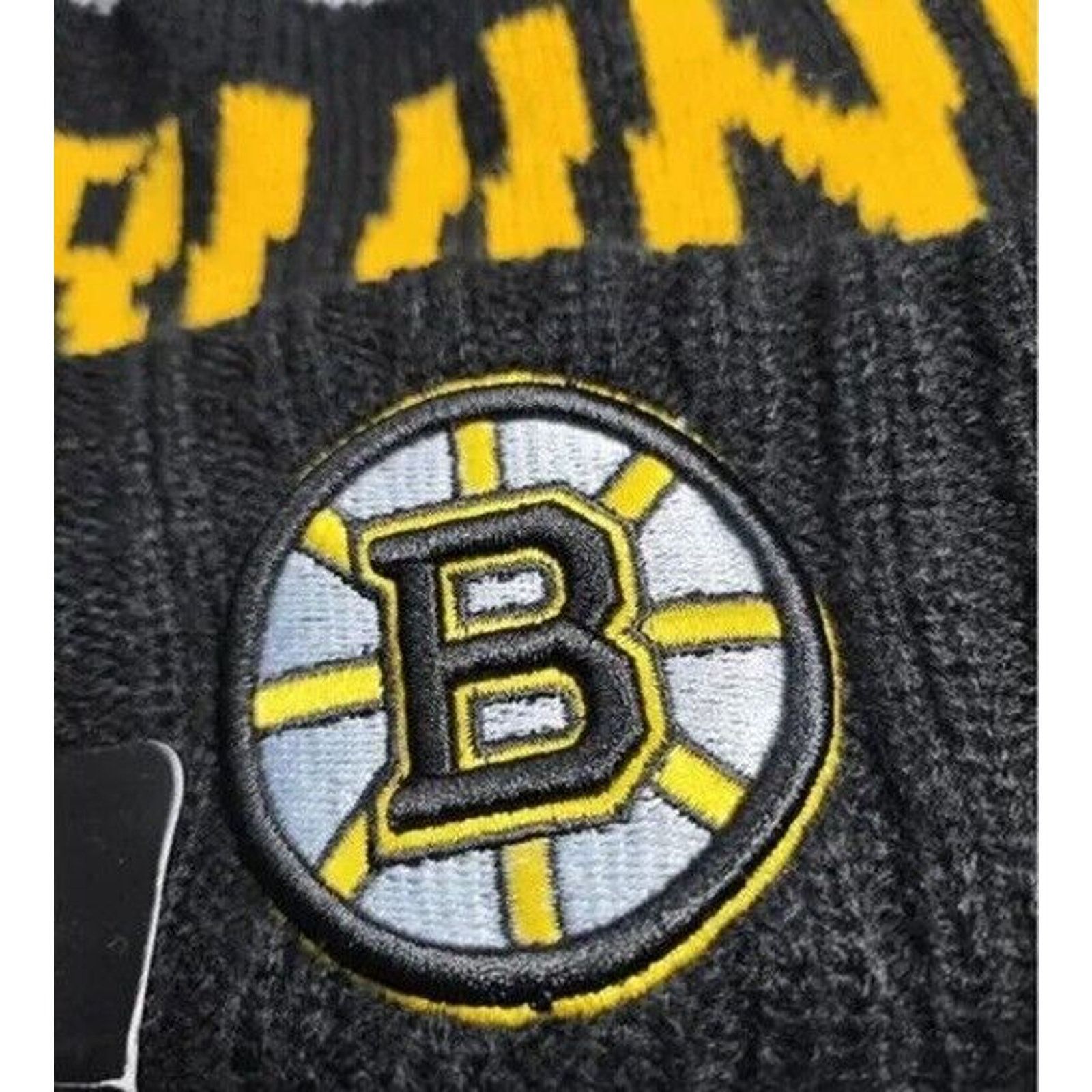 Other NWT Boston Bruins Sports Pom Knit Beanie Fleece Lined Size ONE SIZE - 2 Thumbnail