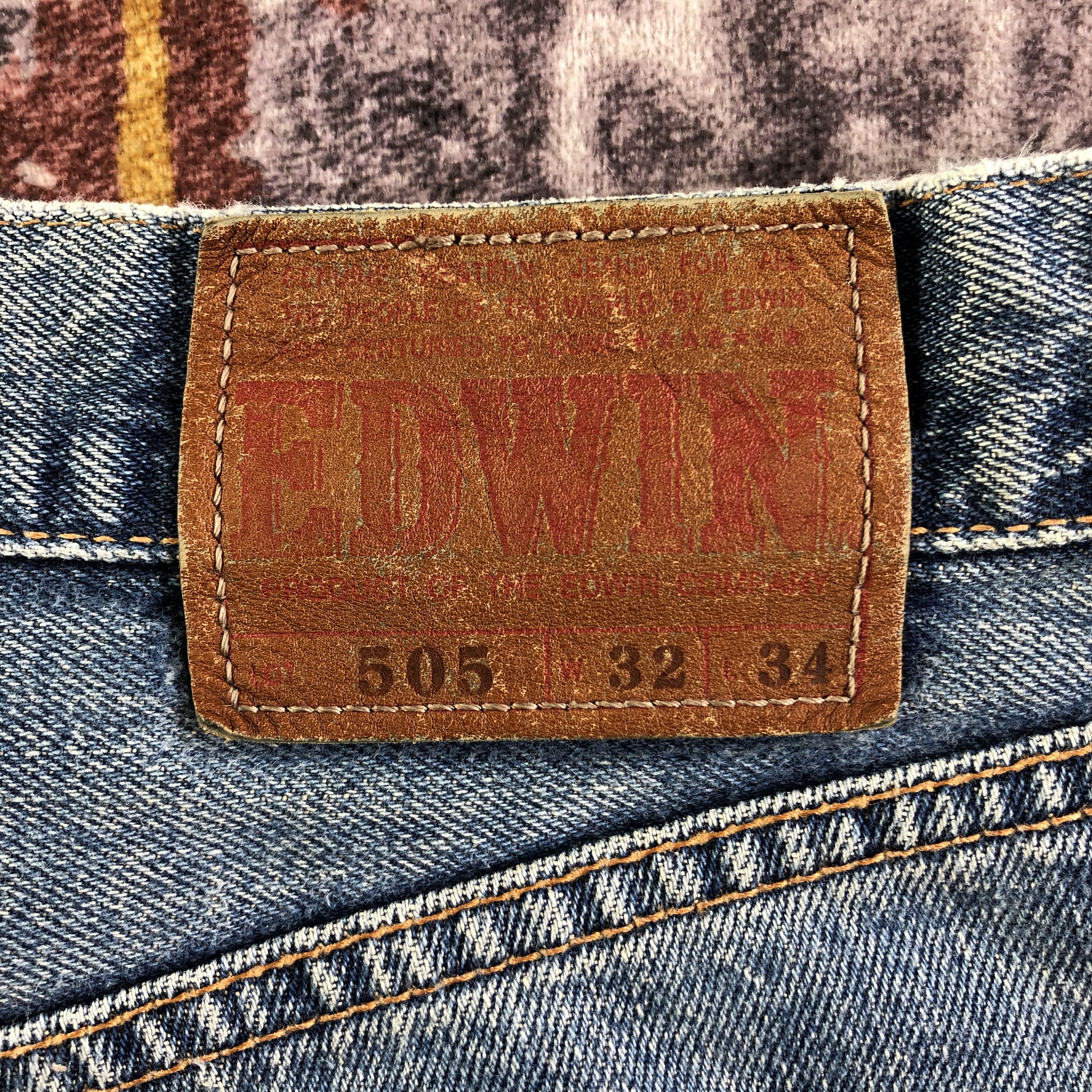Edwin Vintage Light Wash Edwin 505 Selvedge Jeans-JM3576 Size US 32 / EU 48 - 5 Thumbnail