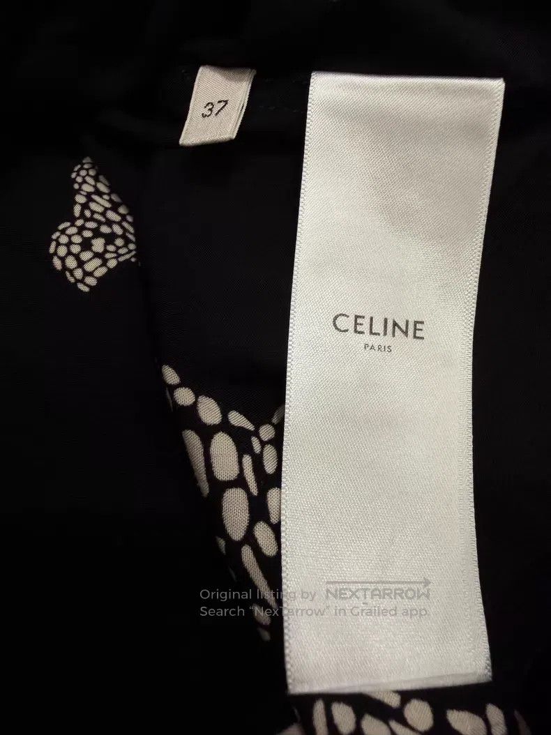 Celine Celine Size 37 Butterfly Printed Short Sleeve Shirt i Size US M / EU 48-50 / 2 - 5 Thumbnail
