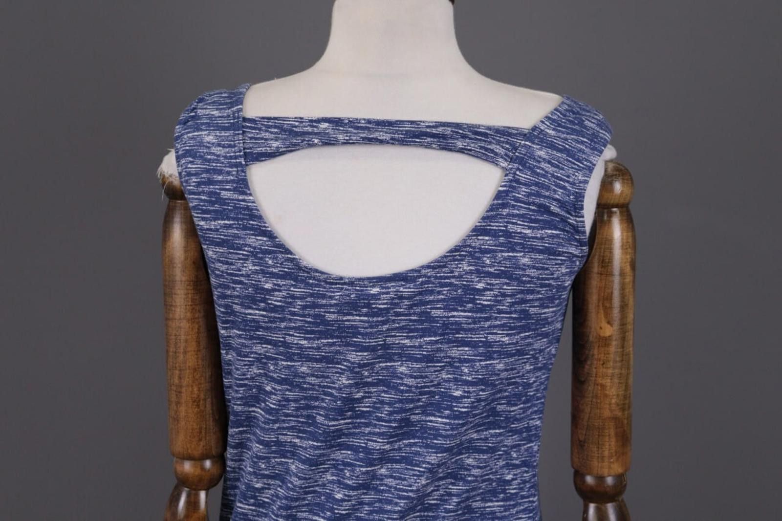 Designer Elisa Cavaletti Sono Italiana Blue Printed Long Dress Size L Size L / US 10 / IT 46 - 12 Thumbnail