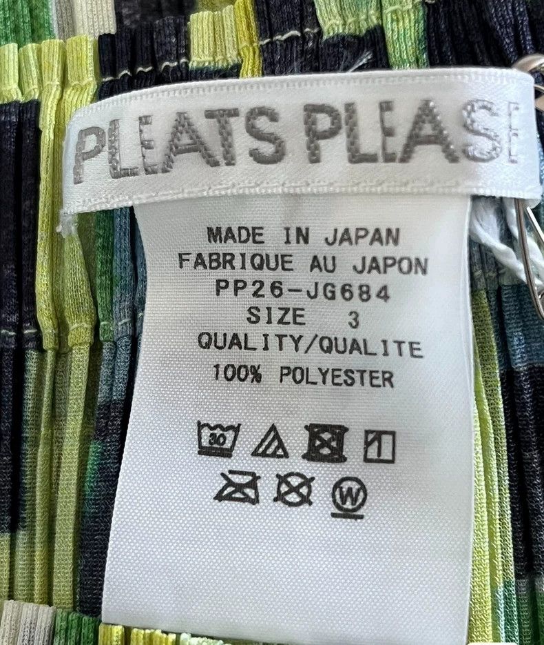 Issey Miyake Issey Miyake size:3 Green Mosaic skirt Size 31" - 3 Thumbnail