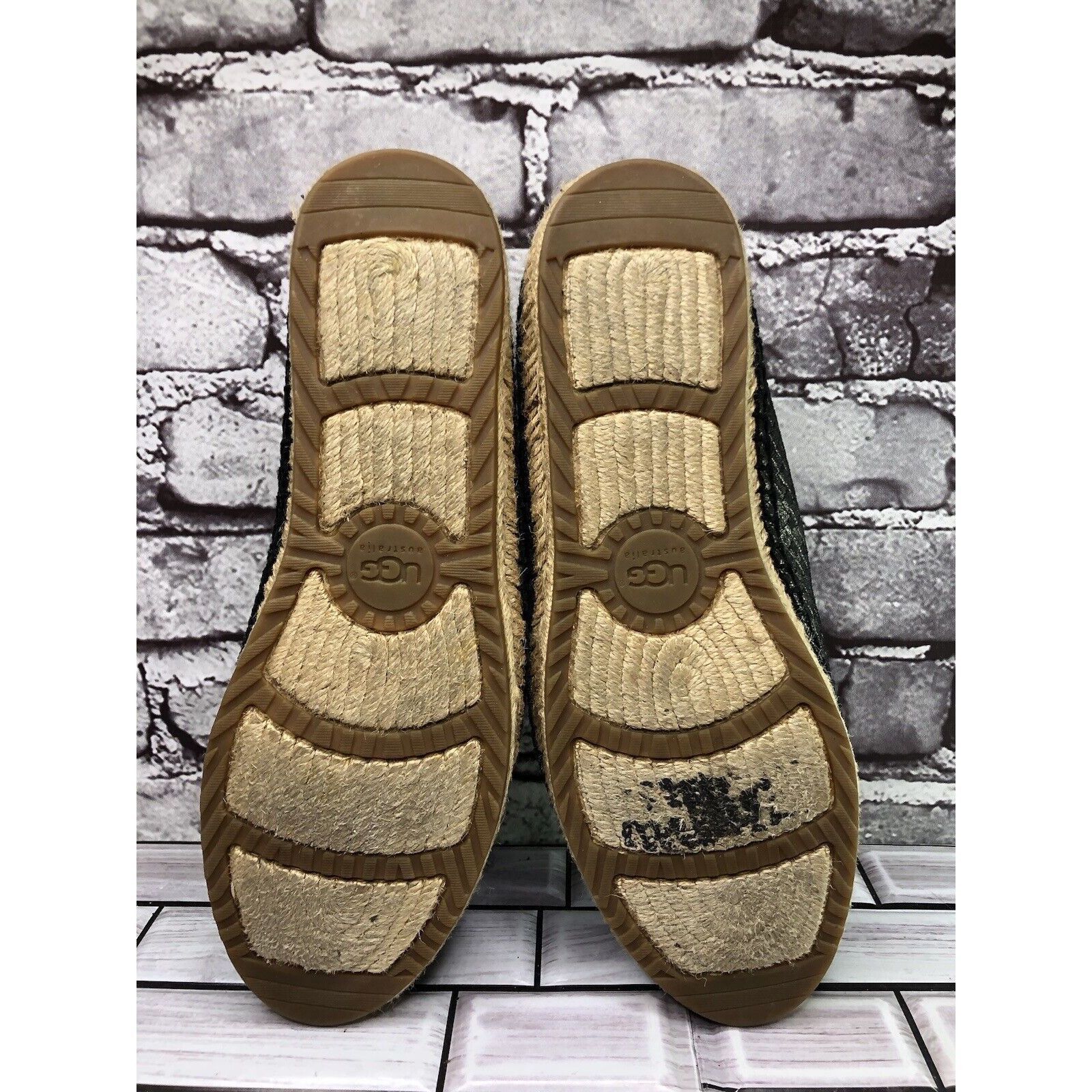 Ugg UGG Australia Sandrinne Black Metallic Basket Espadrilles Sh Size US 9 / IT 39 - 8 Thumbnail