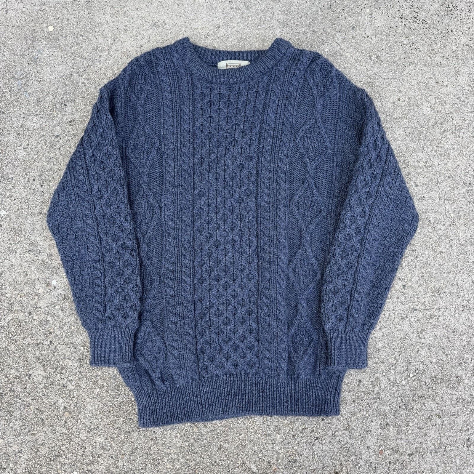 Aran Crafts × Vintage Vintage Aran Craft Chunky Cable Knit Fisherman Wool Sweater Size US M / EU 48-50 / 2 - 1 Thumbnail
