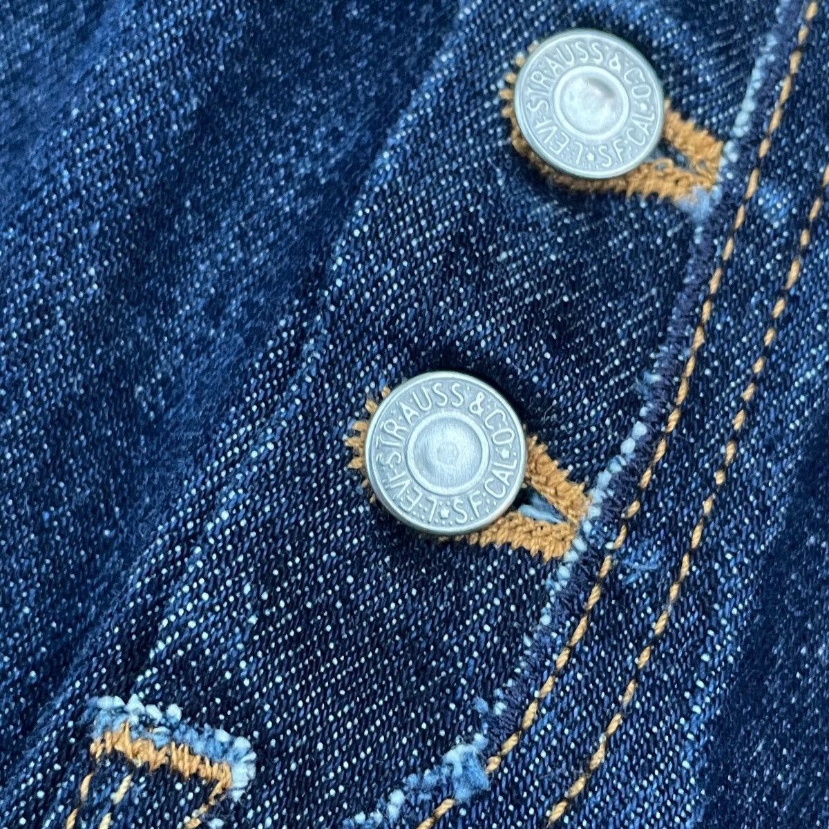 Levi's RARE 1/OFF Paris(re)made Reworked Levi's Double Jeans Size US 28 / EU 44 - 3 Thumbnail