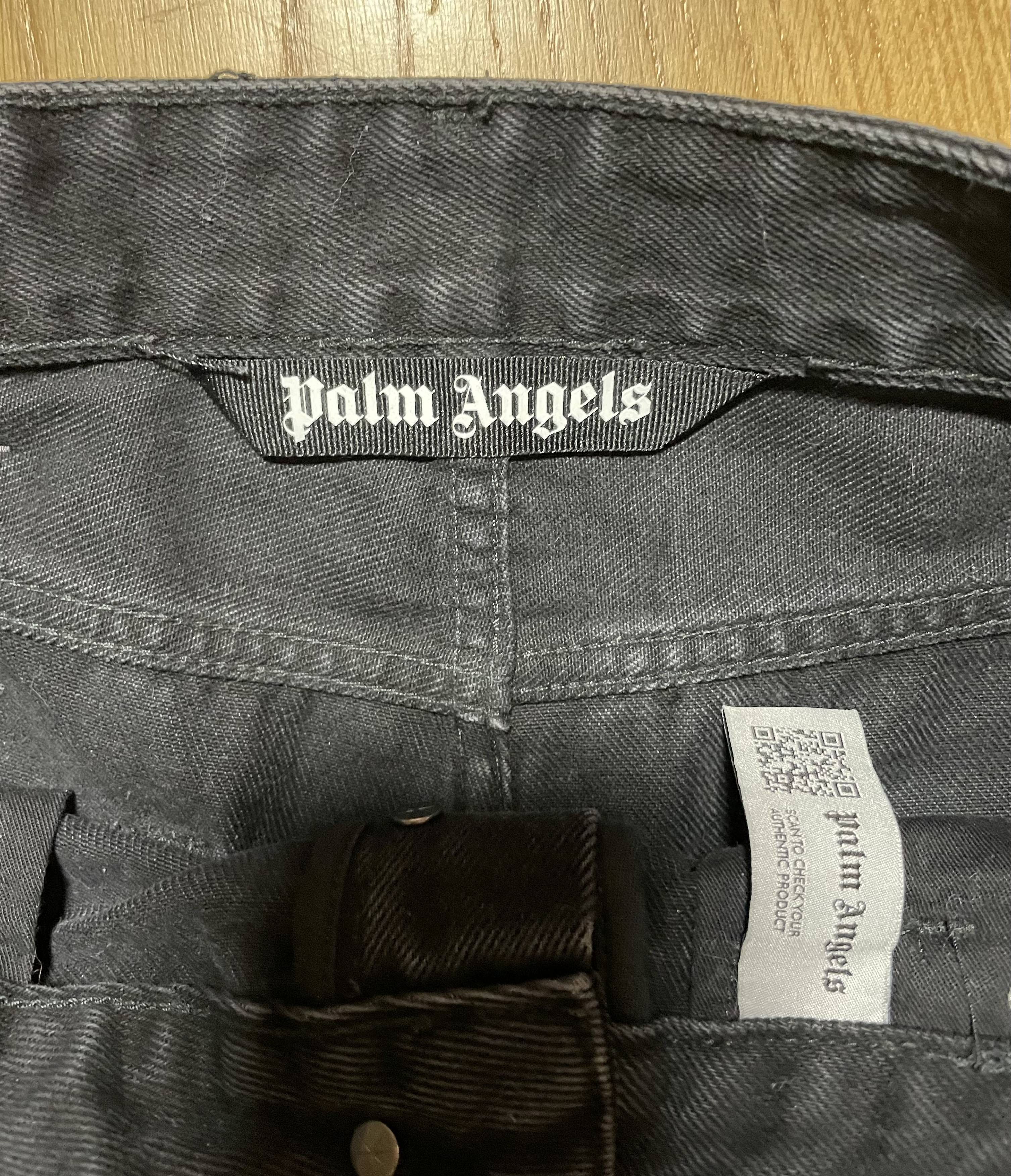 Palm Angels Palm Angels Black Gothic Logo Jeans Size US 32 / EU 48 - 6 Thumbnail