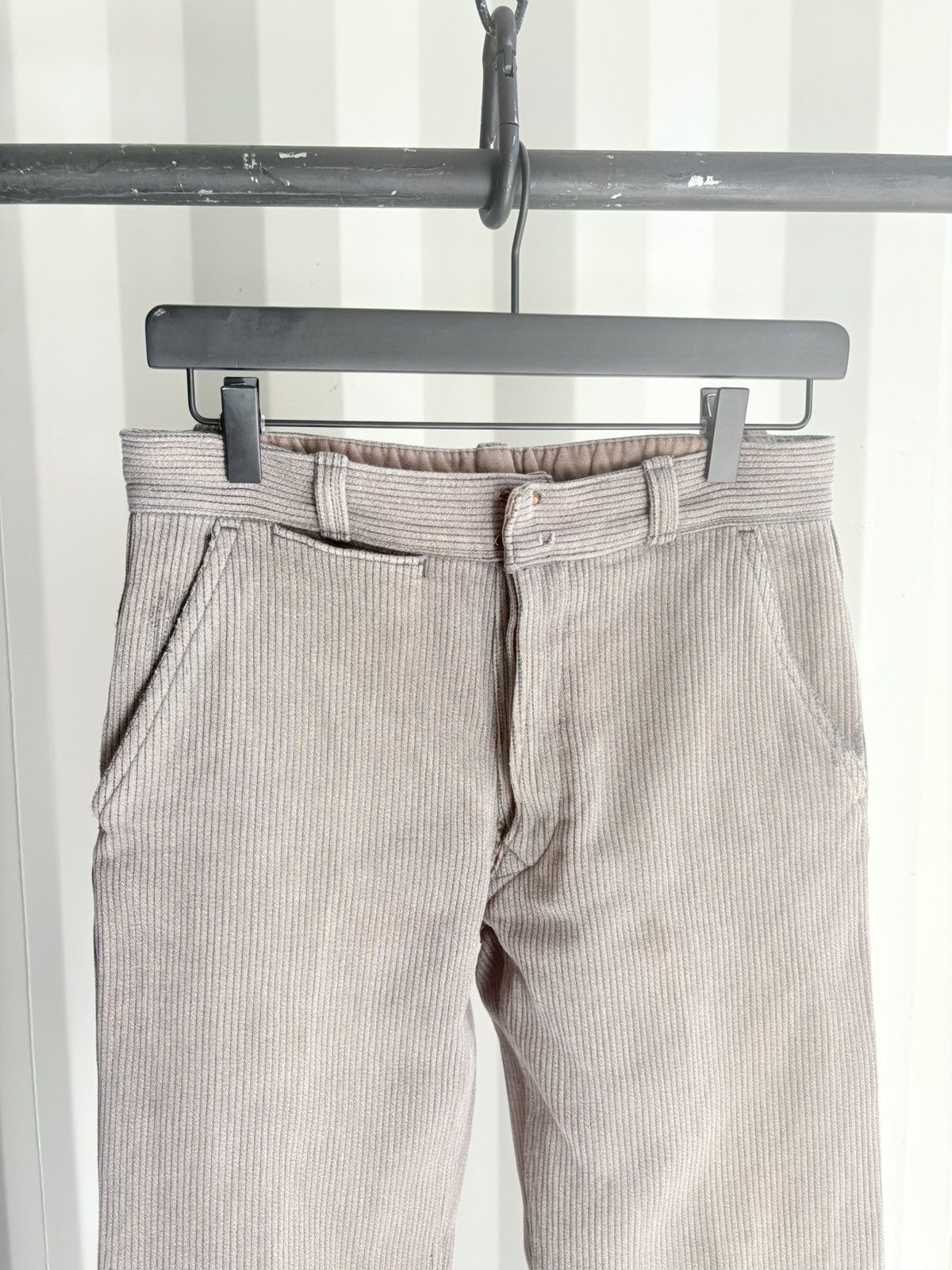Vintage French Chore Pants Workwear Distressed Sun Faded ERD grunge Size US 29 - 2 Thumbnail