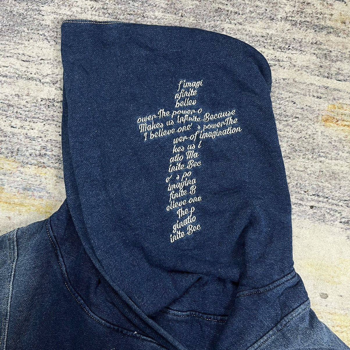 Japanese Brand Heaven and Earth indigo asymmetrical biker zip hoodie Size US M / EU 48-50 / 2 - 6 Thumbnail