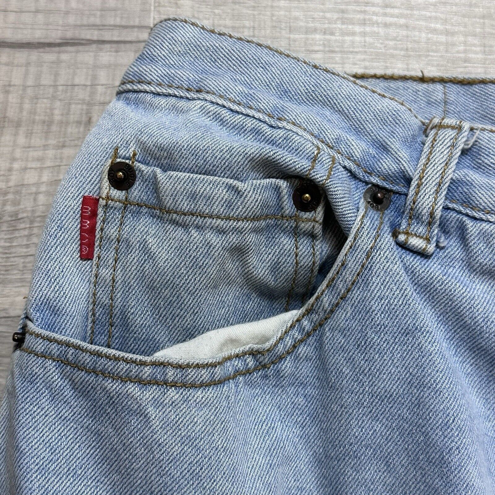 Bugle Boy Vintage Bugle Boy 705 Denim Jeans 36x32 Light Wash Size US 36 / EU 52 - 6 Thumbnail
